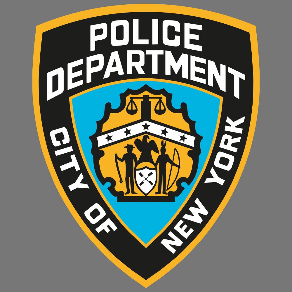 NYPD Police Vinyl Sticker featuring the New York Police Department emblem, designed for car and truck windows.