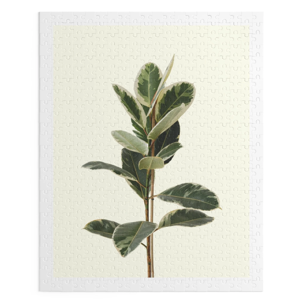 Plant in Oil Jigsaw Puzzle with 500 high-quality chipboard pieces, beautifully designed for framing.