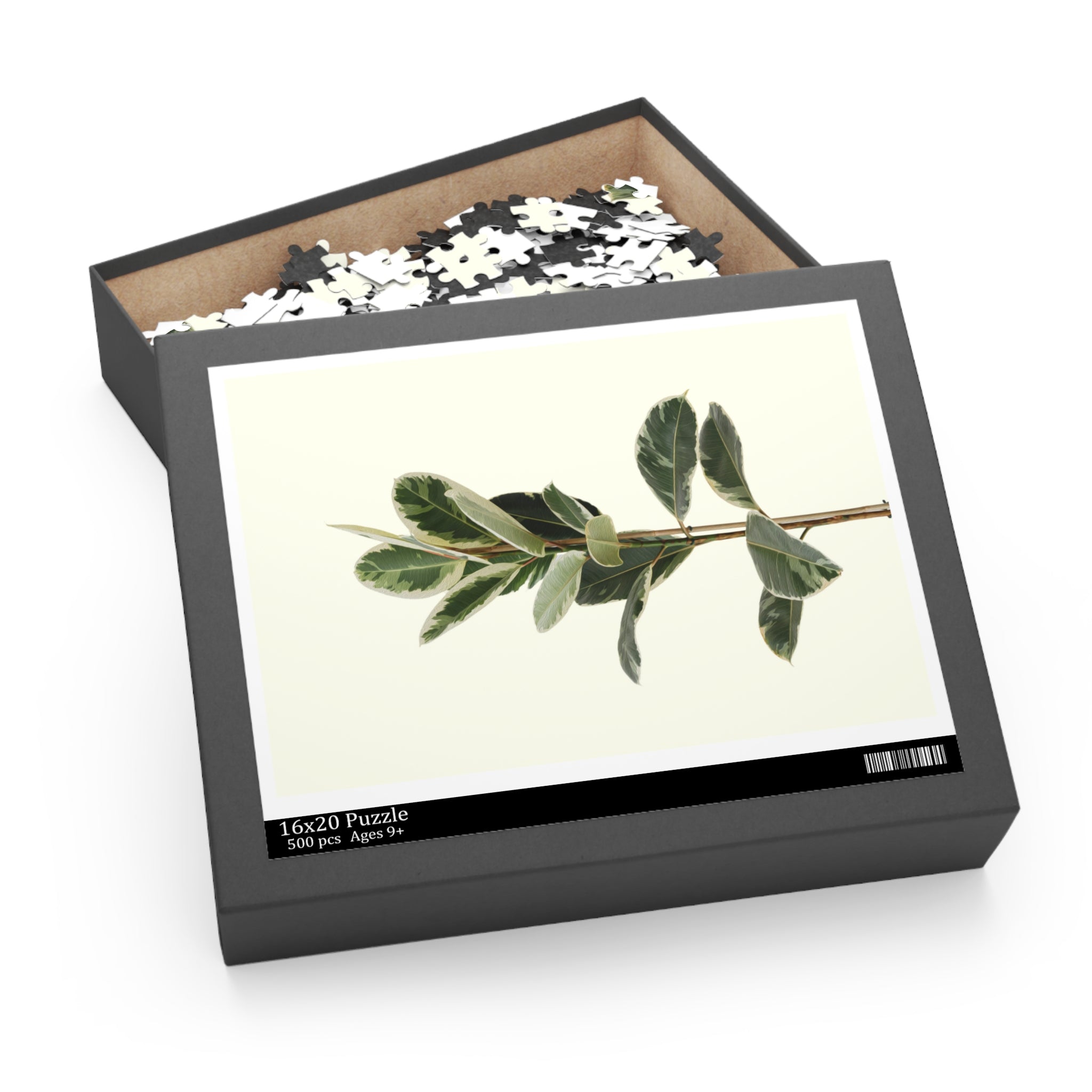 Plant in Oil Jigsaw Puzzle with 500 high-quality chipboard pieces, beautifully designed for framing.