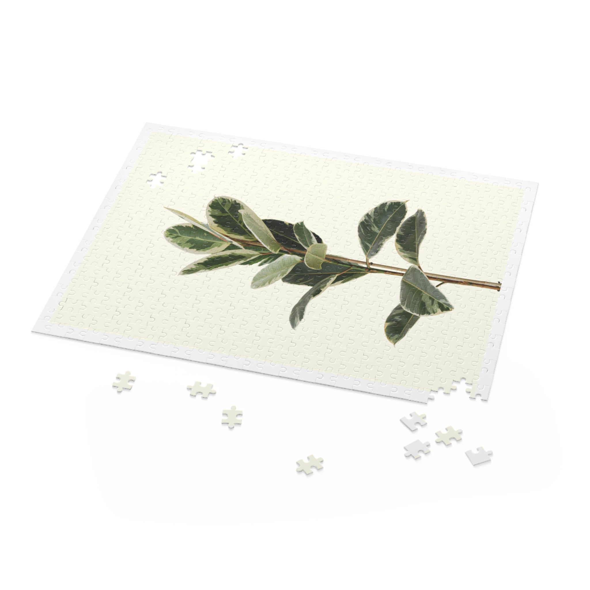 Plant in Oil Jigsaw Puzzle with 500 high-quality chipboard pieces, beautifully designed for framing.