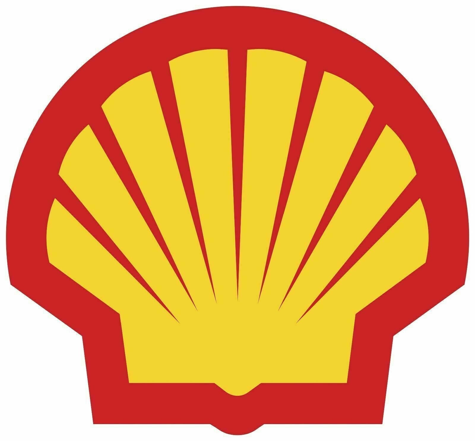 Shell oil racing decal sticker on a truck window, showcasing vibrant colors and premium vinyl material.