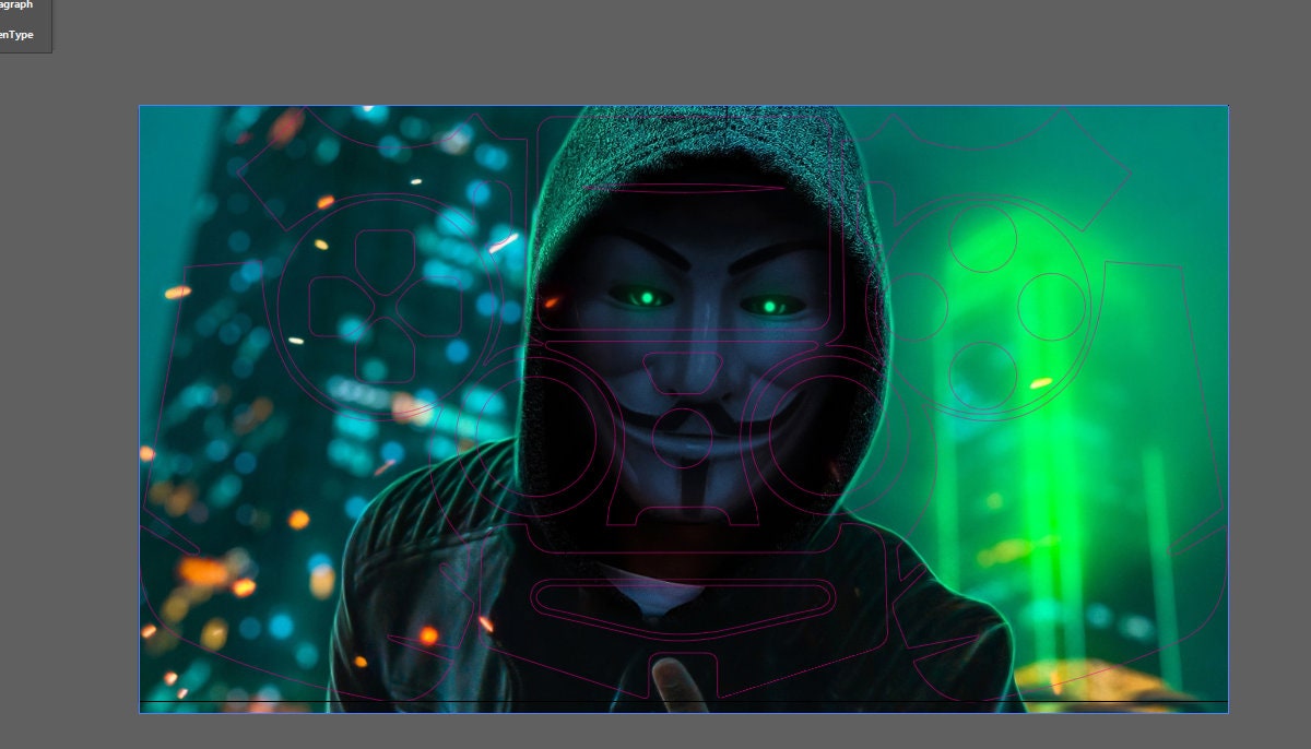 Skins Decal Wrap for PS4 / PS4 Pro Controller featuring the Anonymous Rebel design, showcasing vibrant graphics and premium vinyl material.