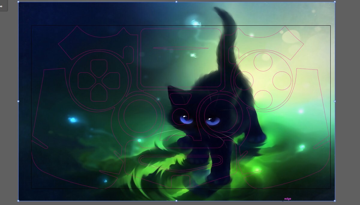 Black Cat Skins Decal Wrap for PS4 and PS4 Pro Controller, showcasing a sleek design and premium vinyl material.