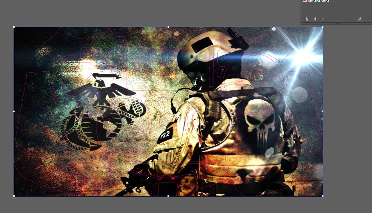 Marine Armed Forces Skins Decal Wrap for PS4 and PS4 Pro Controller, showcasing a vibrant military design.