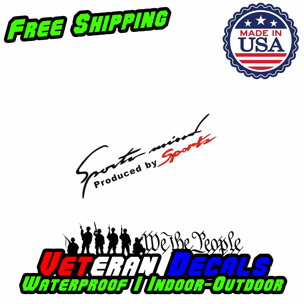 Sportsmind Racing Sticker Vinyl Decal showcasing JDM racing design, perfect for cars and personal items.