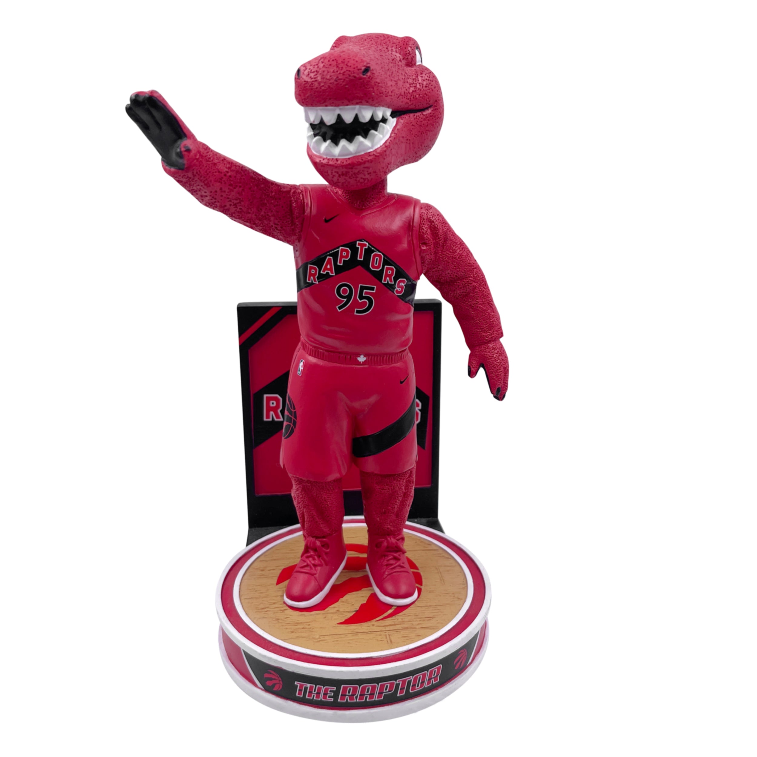 Toronto Raptors Hero Series Mascot Bobblehead featuring Sourdough Sam, standing 8 inches tall with vibrant colors and detailed design.