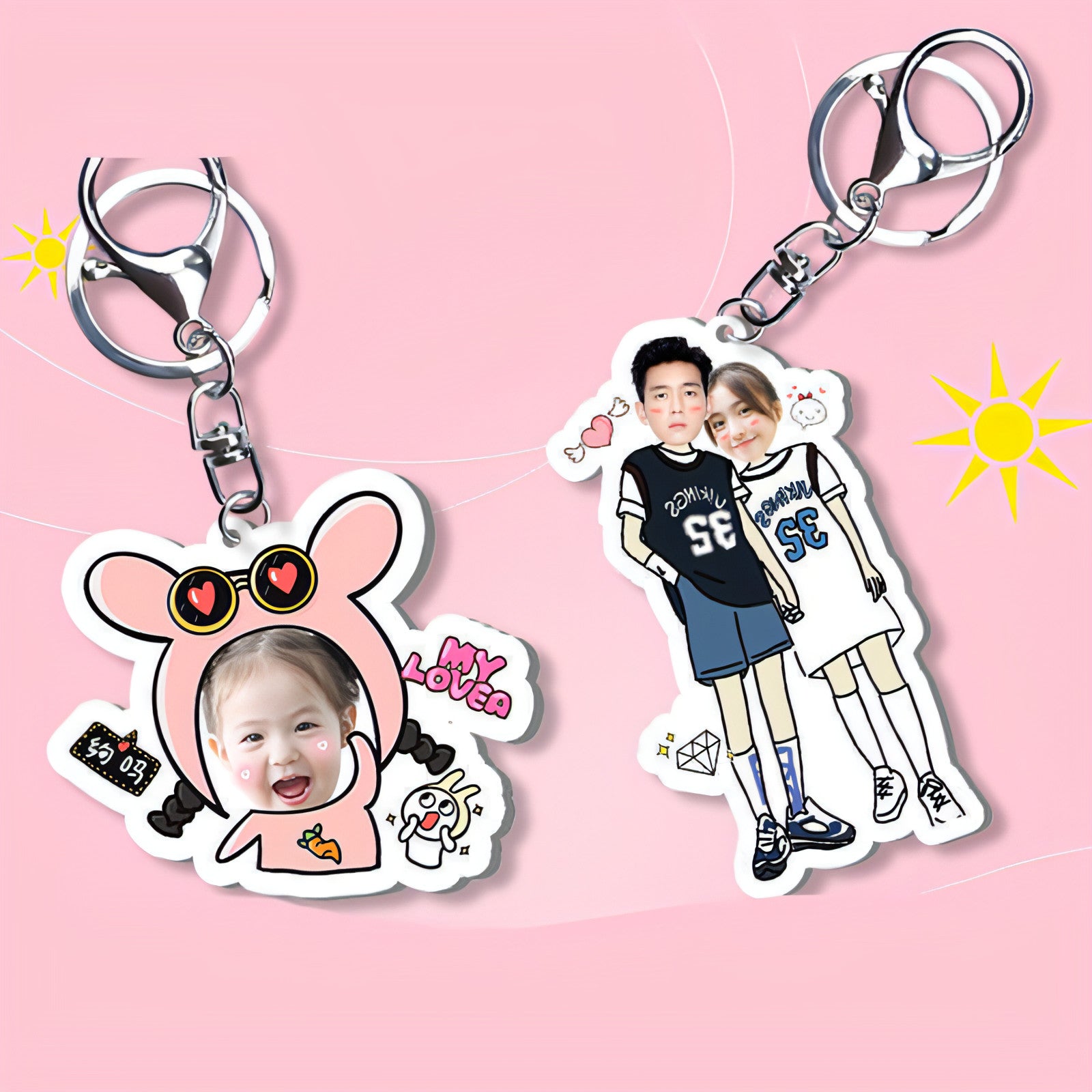 Main Custom Photo Keychain – Personalized Acrylic Keyring image