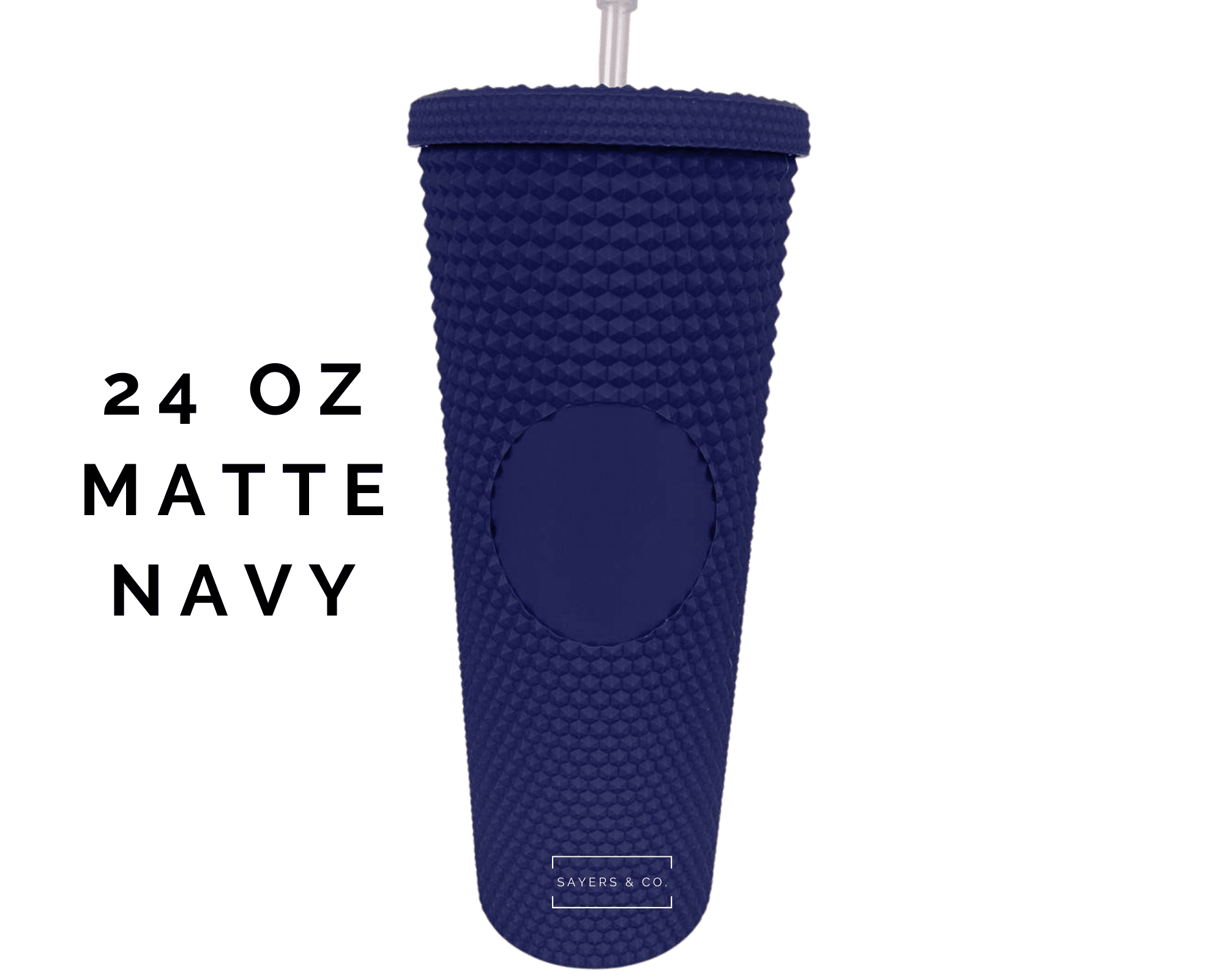 Custom Studded 24oz Double Walled Tumbler featuring a Western Mama design, complete with a lid and straw, showcasing a stylish studded exterior.