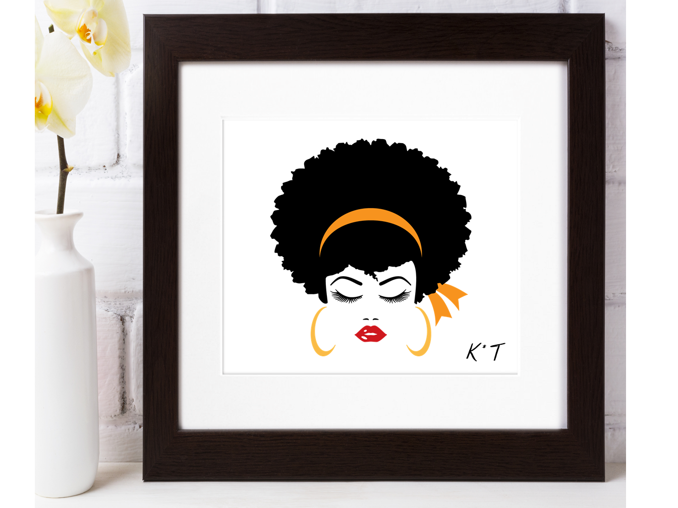 Flawless Personalised Framed Print featuring elegant design and initials, perfect for beauty lovers.