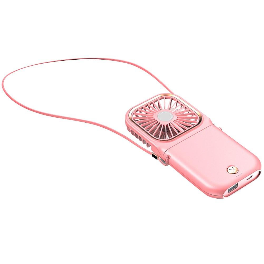 Lightweight Portable Foldable Mini Hanging Neck Fan in multiple colors, showcasing its sleek design and portability.