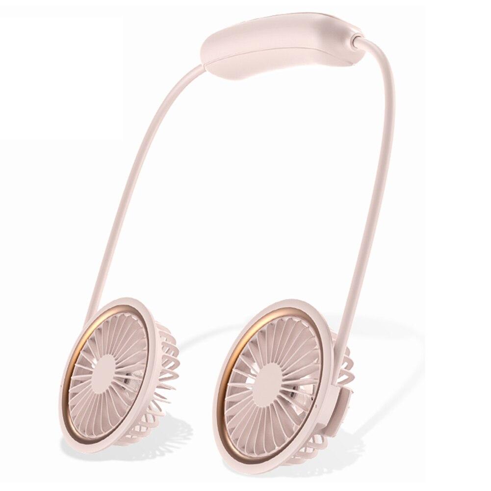 A stylish neck hanging fan in various colors, designed for hands-free cooling during sports and outdoor activities.