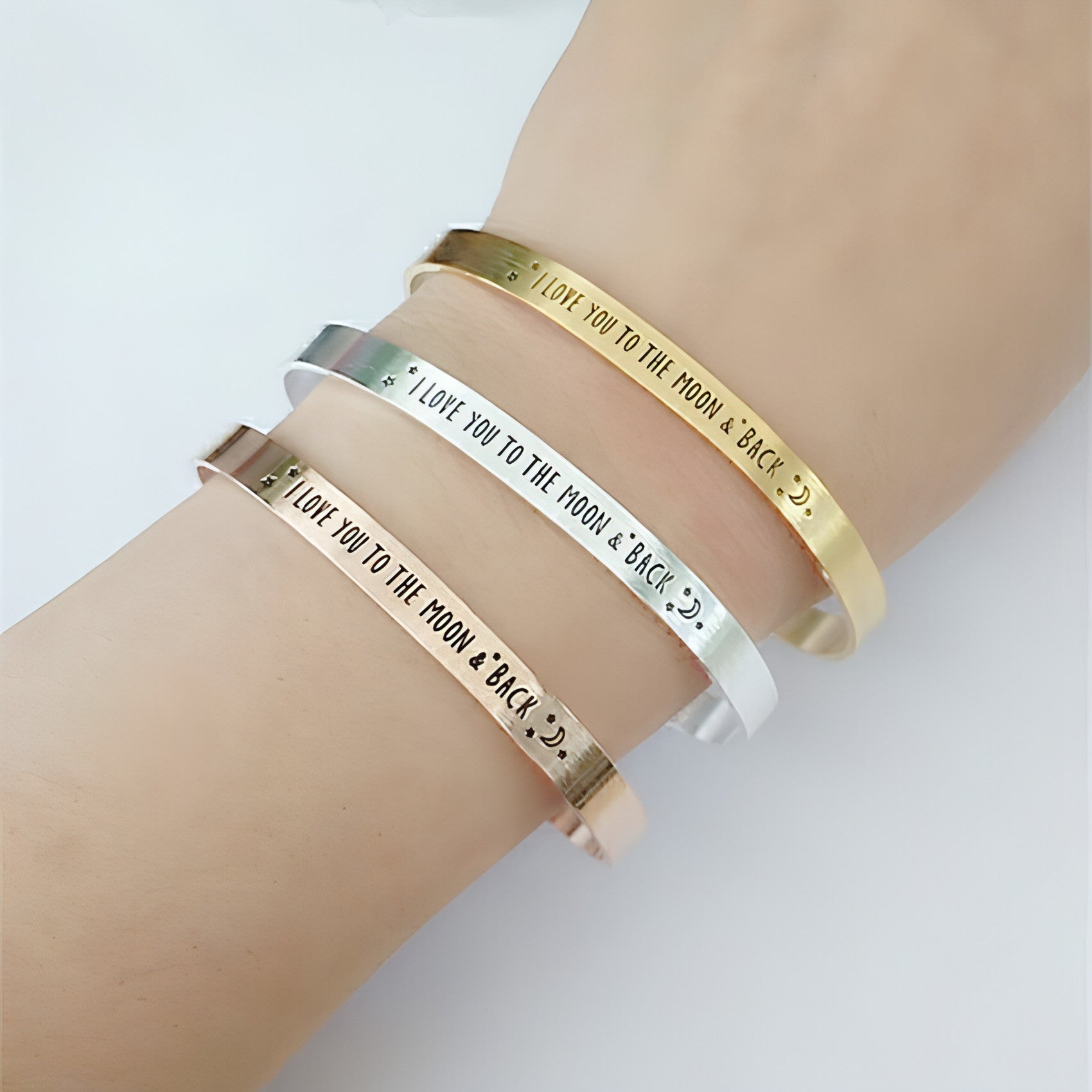 Main 💖 Personalized Adjustable Cuff Bracelet – Your Words, Your Style image