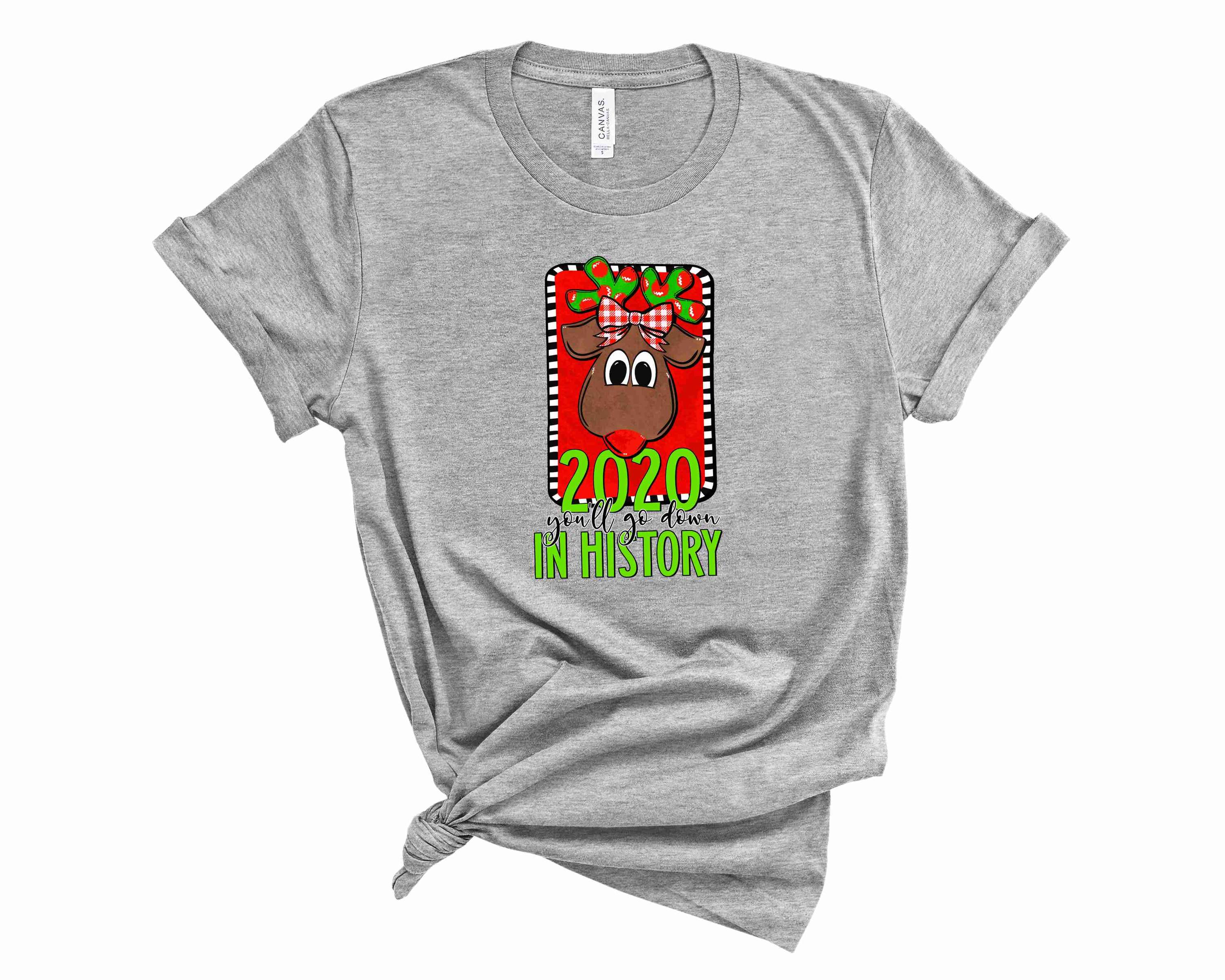 2020 History Girl Deer Graphic Tee featuring a stylish deer print on a unisex t-shirt.