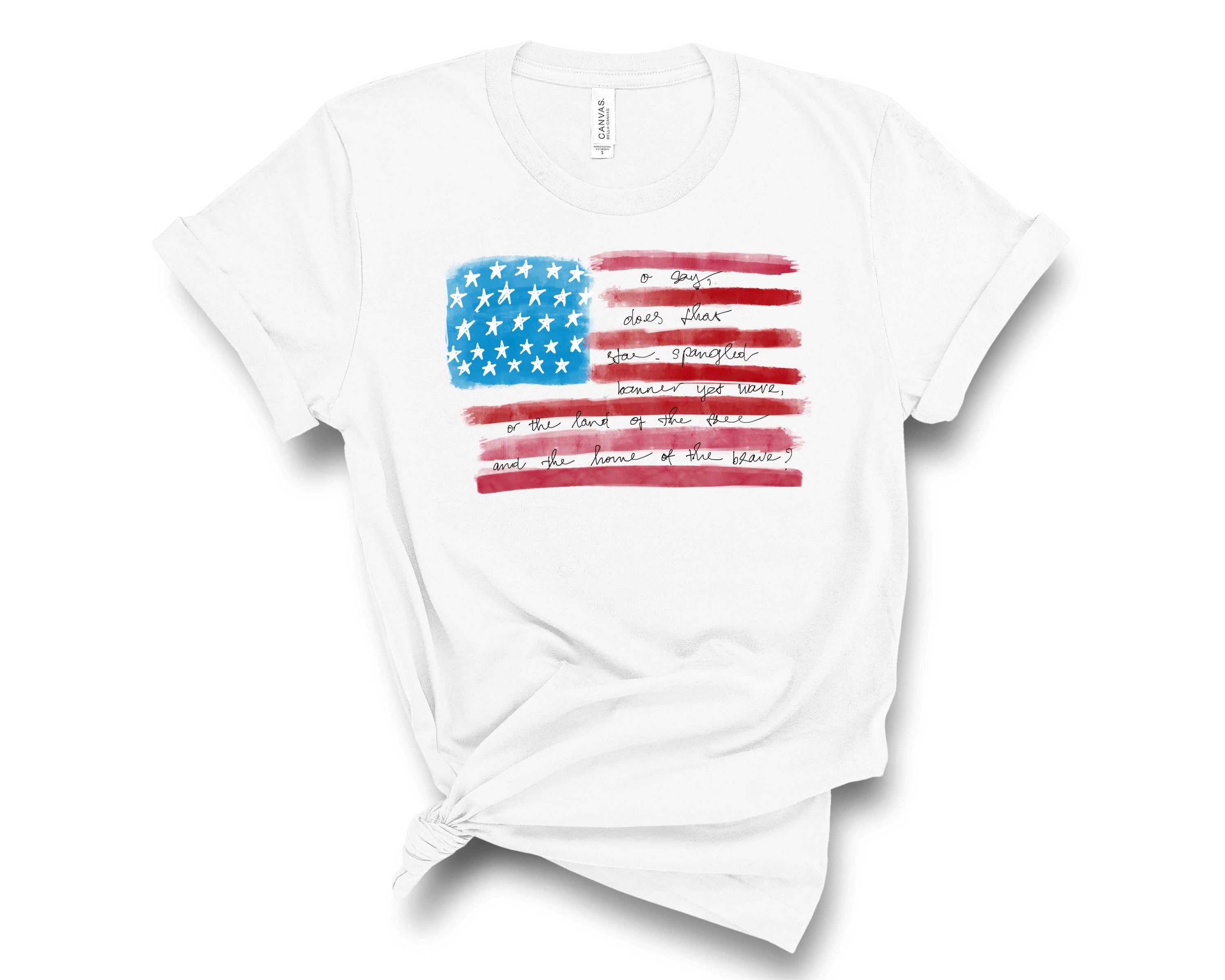 A unisex American Flag graphic tee featuring a vibrant flag design on a soft fabric, perfect for casual wear.