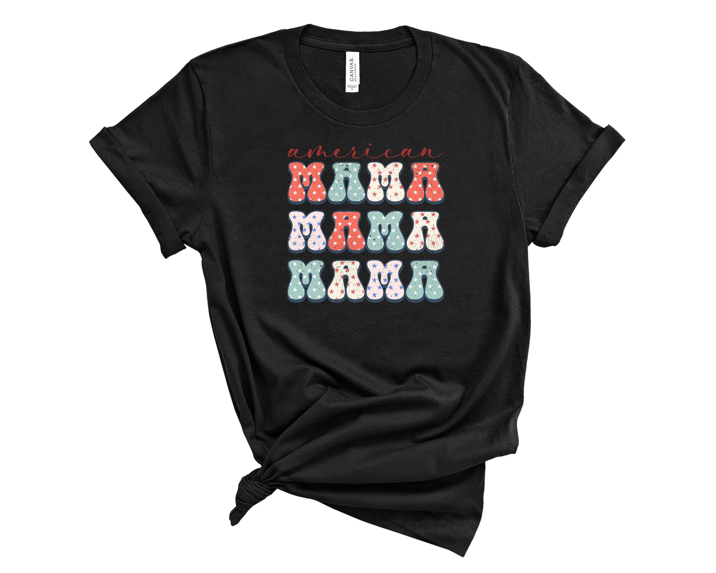 American Mama pastel 2 graphic tee featuring a stylish pastel design on a unisex t-shirt.