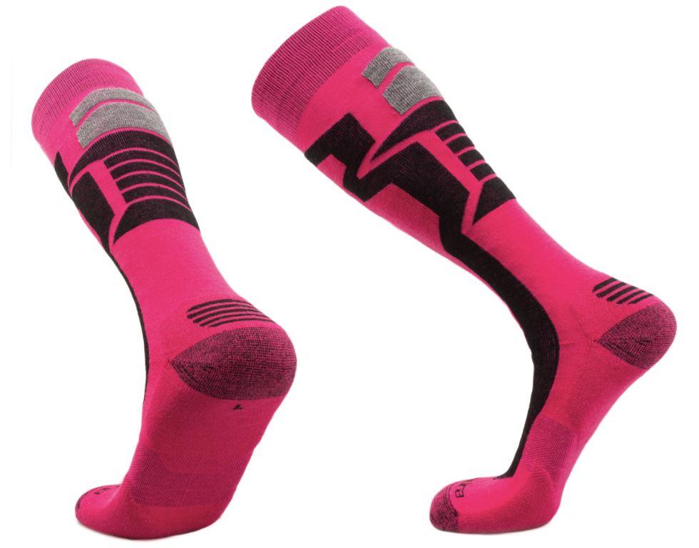 Andina Nevado Ski & Snow Alpaca Socks, knee-high padded design for winter sports, made from a blend of alpaca, Merino wool, and bamboo.