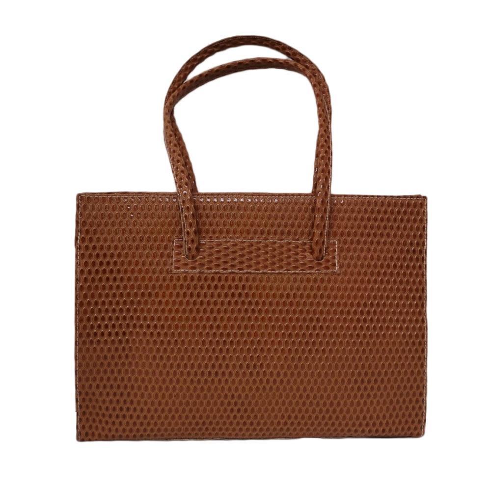 Textured Angelica Handbag made of 100% genuine leather, featuring multiple compartments and thick straps, ideal for stylish organization.