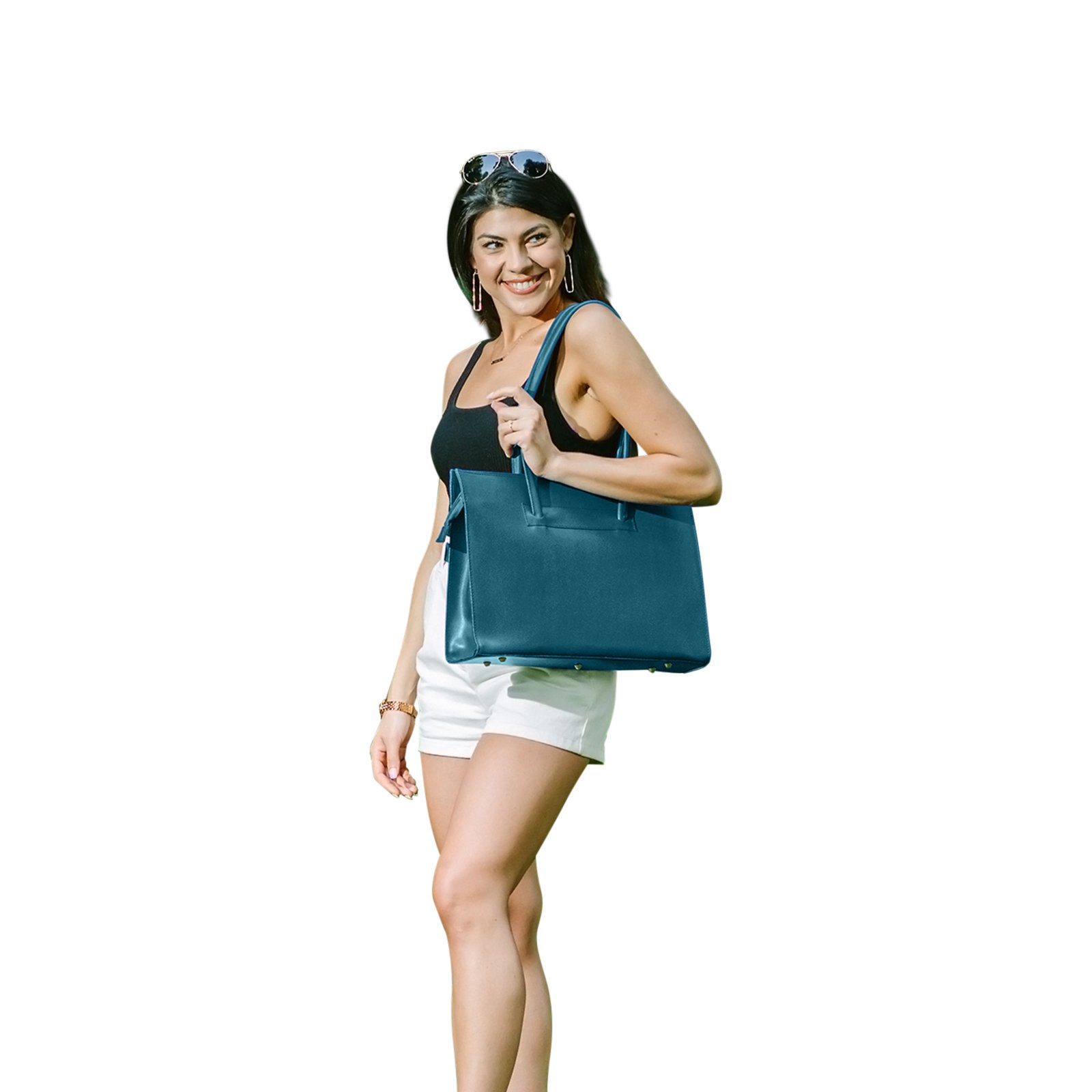 Textured Angelica Handbag made of 100% genuine leather, featuring multiple compartments and thick straps, ideal for stylish organization.