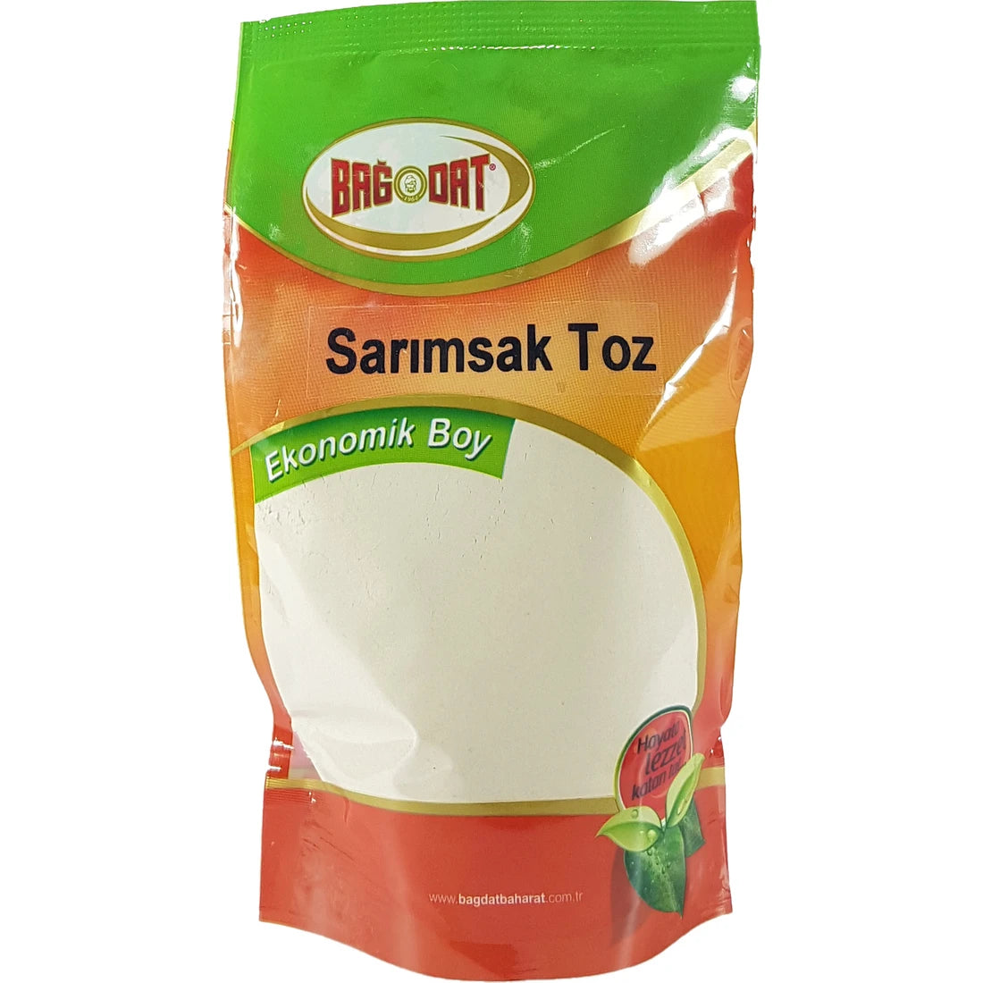 Bagdat Garlic Powder in a 1 kg package, showcasing its fine texture and rich color, perfect for enhancing various dishes.