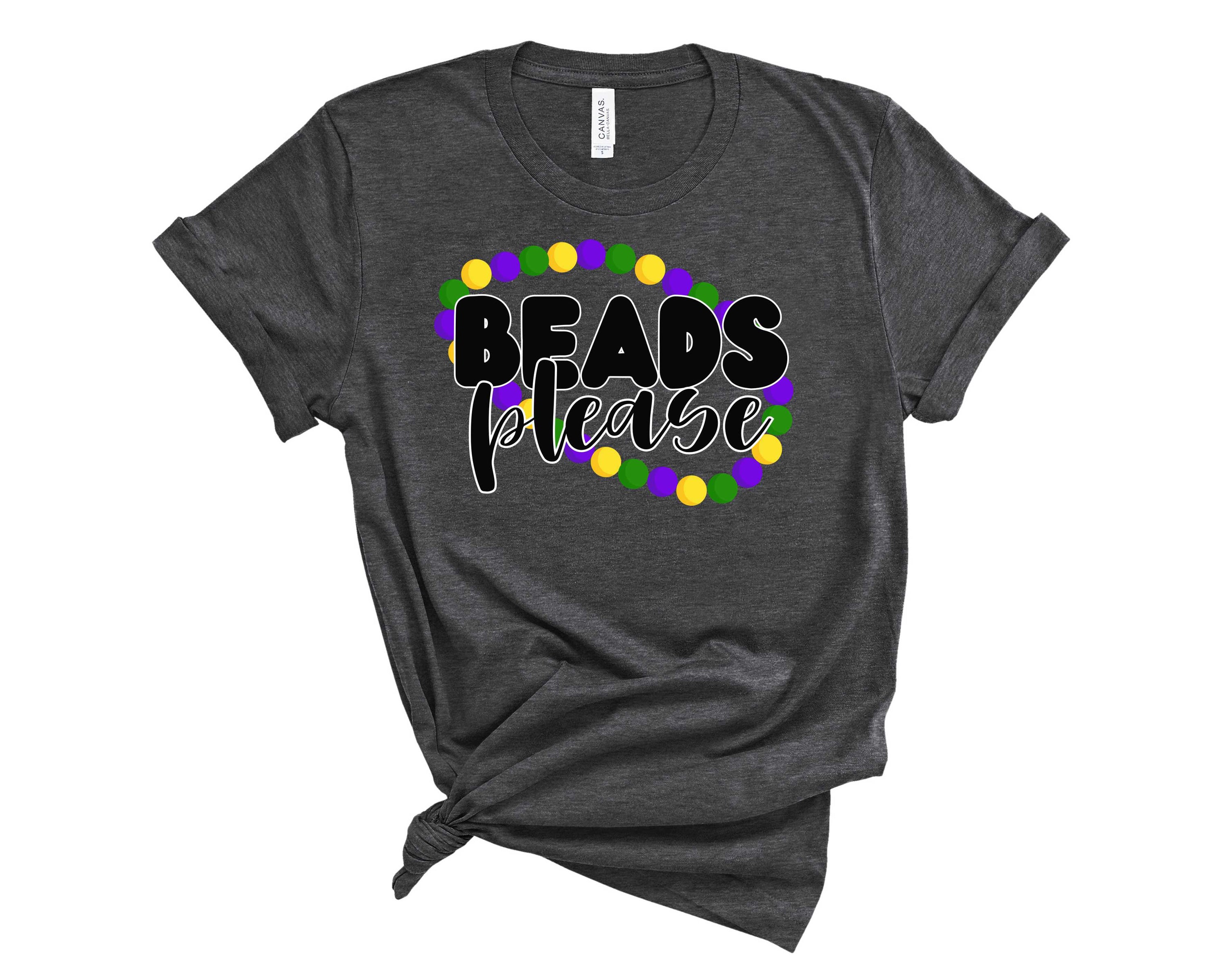Beads Please Graphic Tee featuring a trendy design on a soft fabric, suitable for unisex wear.