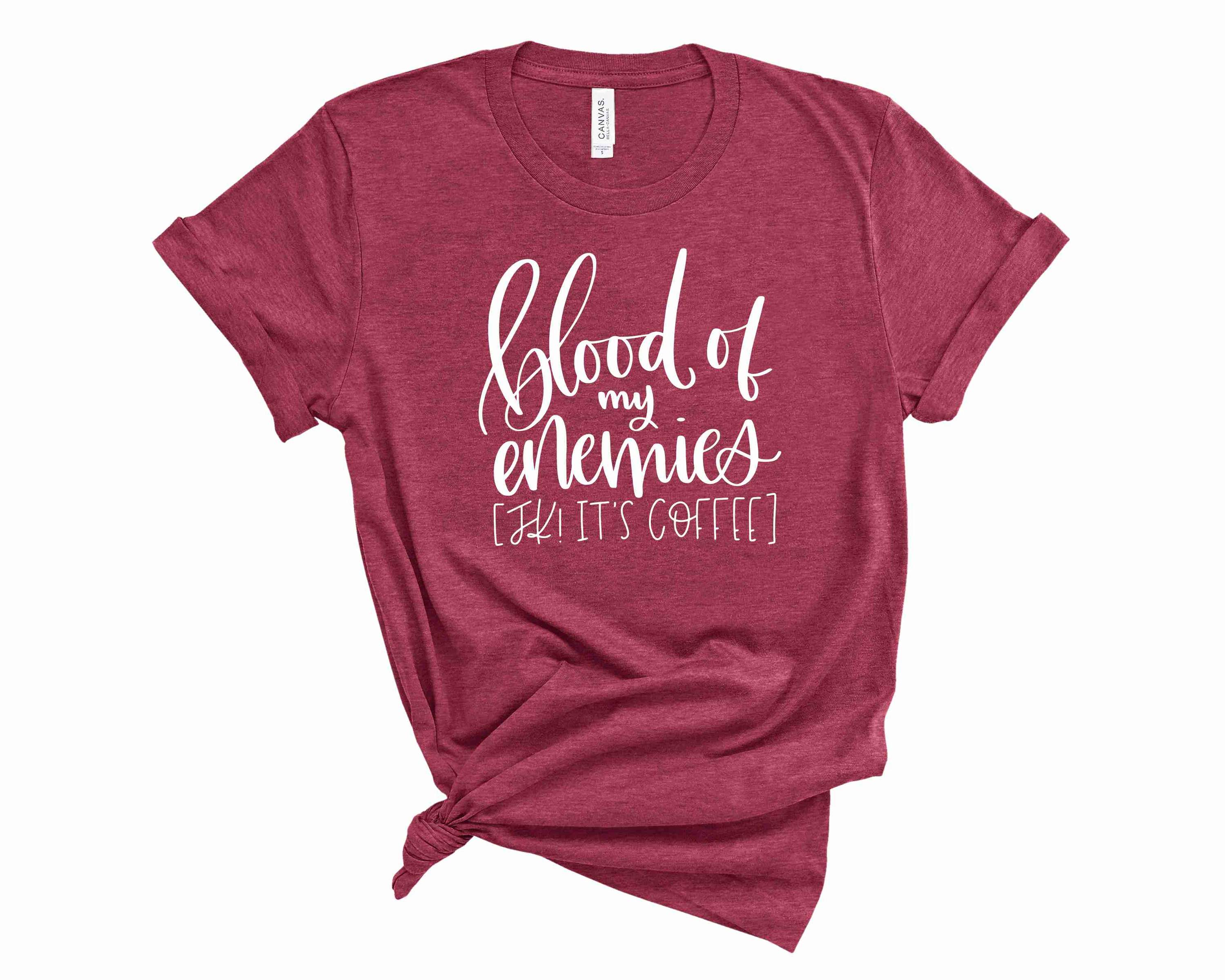 Blood of my Enemies Graphic Tee featuring a bold design on a unisex t-shirt, perfect for casual wear.