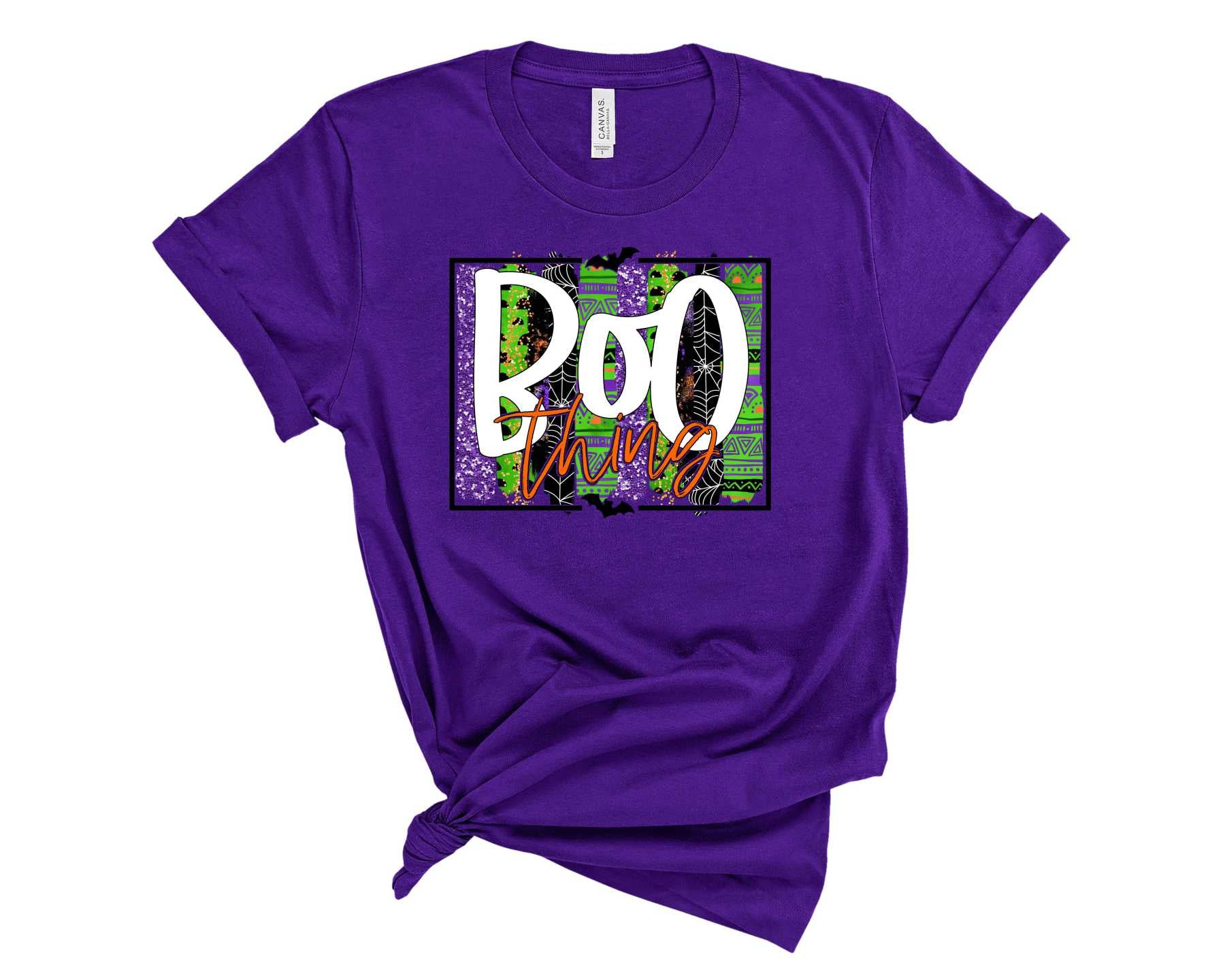 Boo thing brush strokes graphic tee featuring artistic design on a soft fabric, suitable for unisex wear.