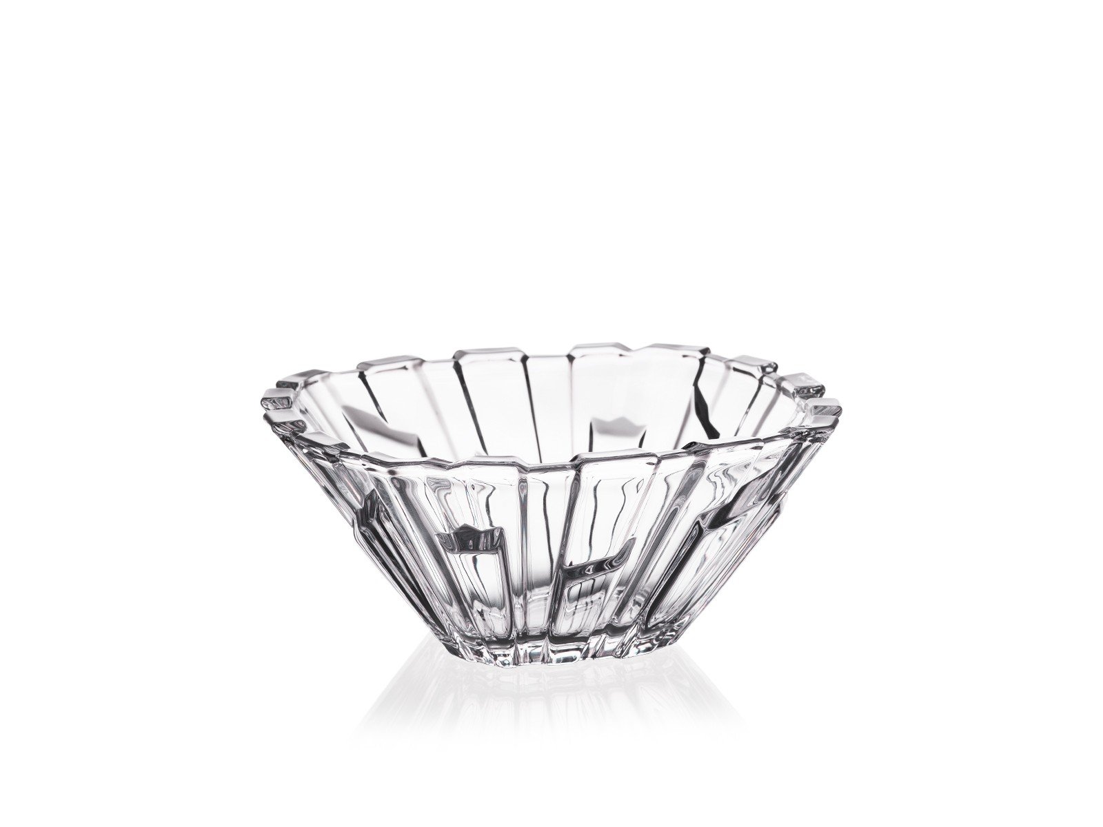 BOLERO Crystal Bowl - small, handcrafted lead-free Czech crystal bowl with a unique shape and luxurious design.