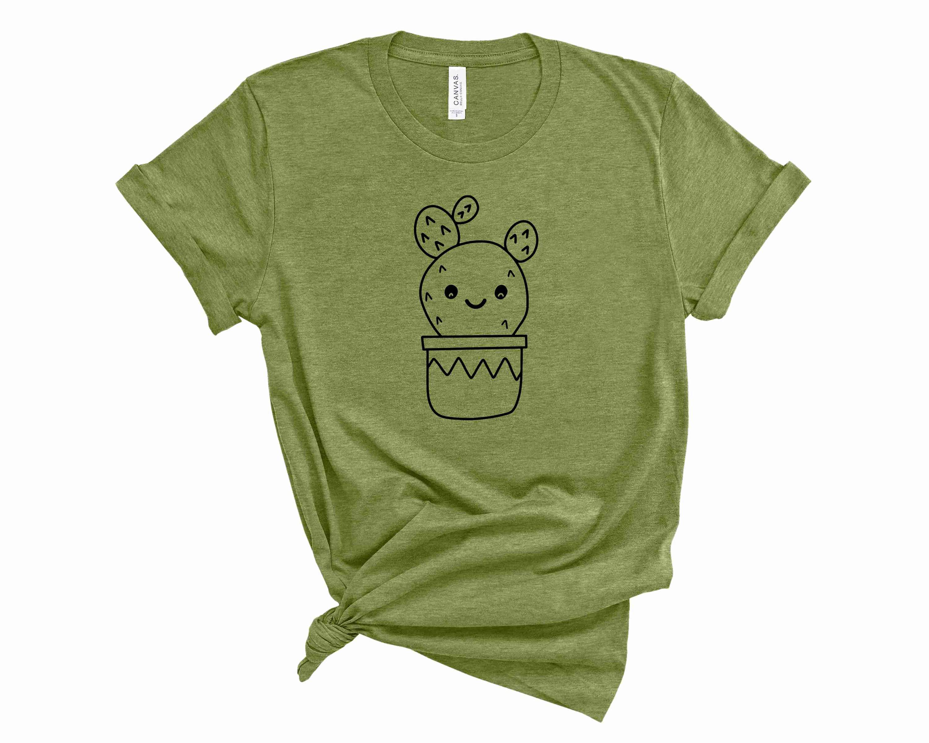A stylish unisex graphic tee featuring a vibrant cactus design, perfect for casual wear.