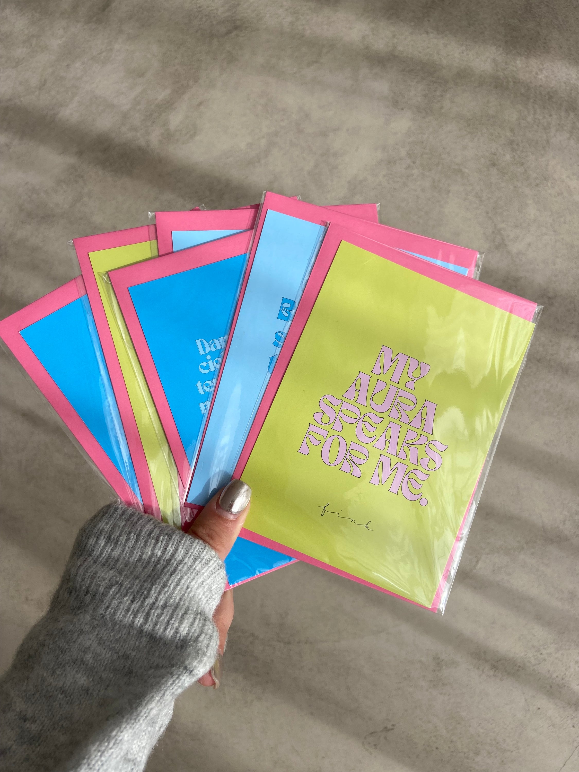 A6 inspirational greeting card titled 'Embrace the Now' with a matching envelope, featuring a blank back for personal messages.