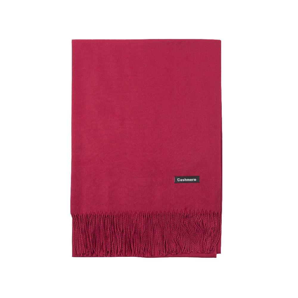 Luxurious solid color cashmere scarf, showcasing its soft texture and elegant drape, perfect for stylish warmth.