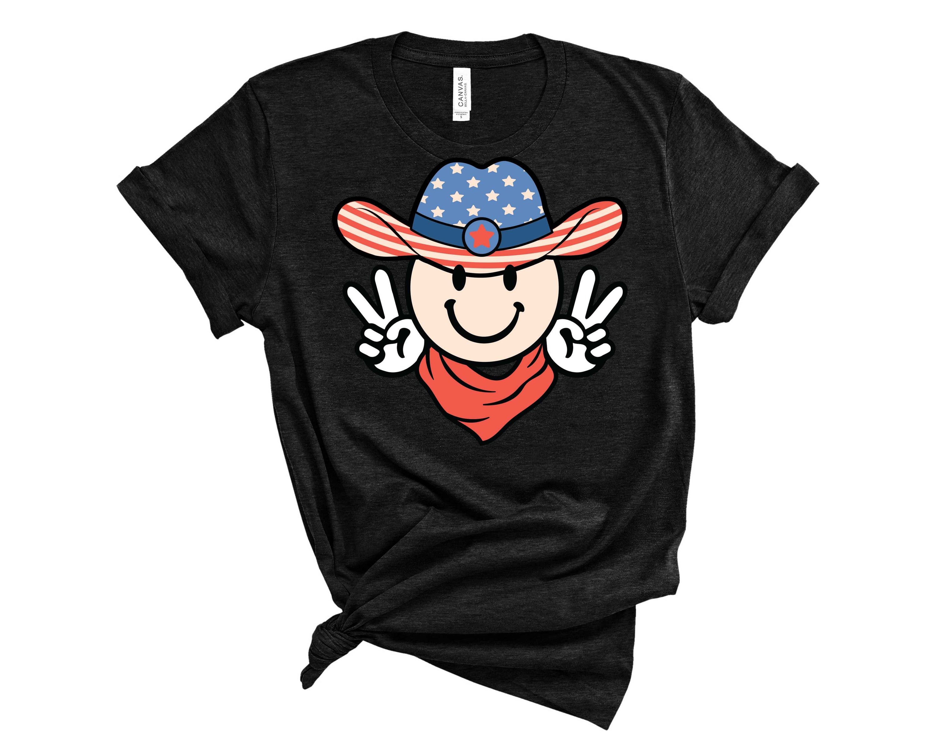 A stylish unisex Cowboy Graphic Tee featuring a trendy cowboy design, perfect for casual wear.