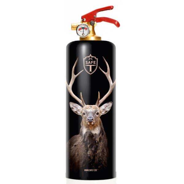 Chic Deer 2 fire extinguisher in elegant design, made of steel and brass, perfect for modern interiors.