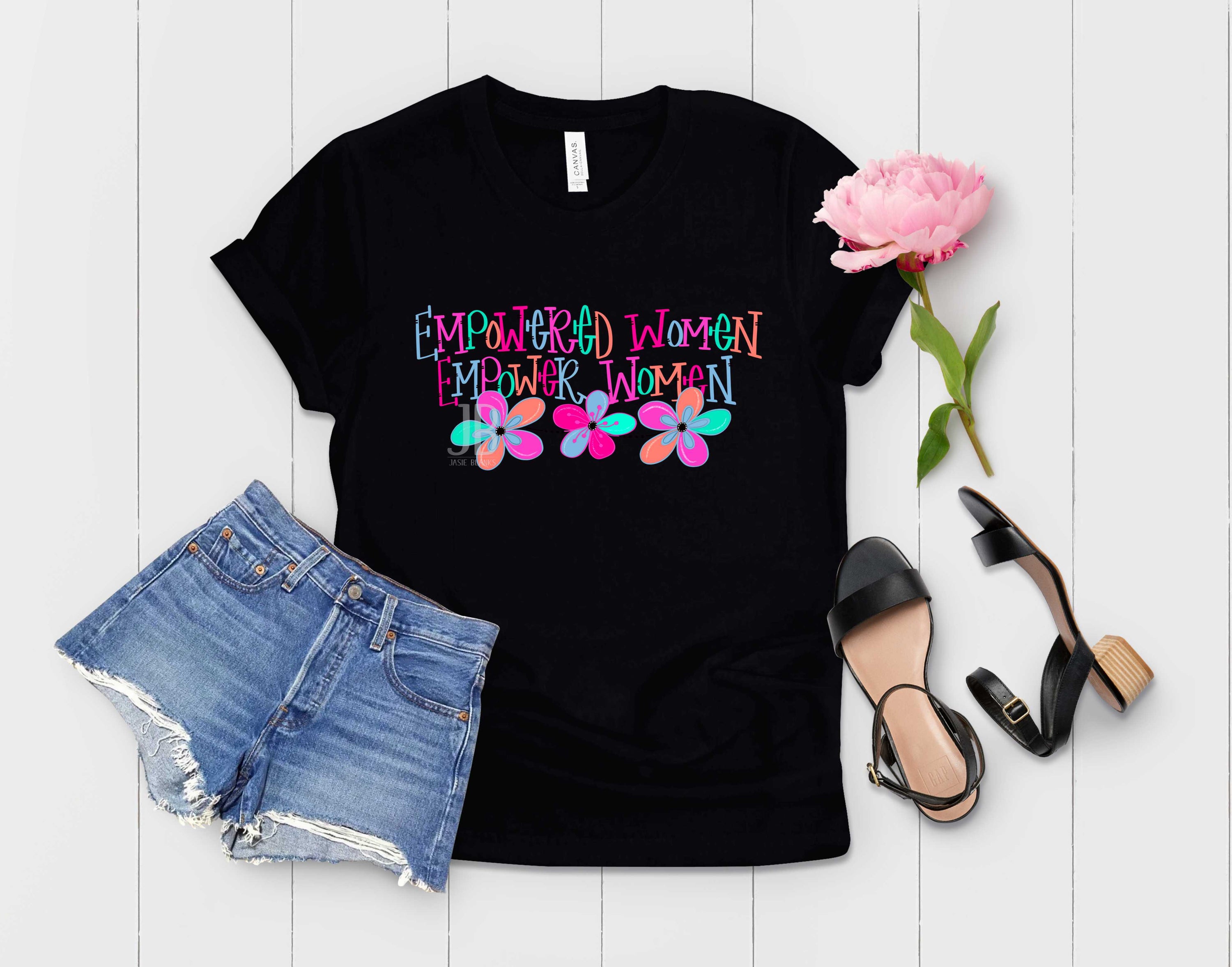 Empowered Women Graphic Tee featuring bold empowering text and imagery on a soft unisex t-shirt.
