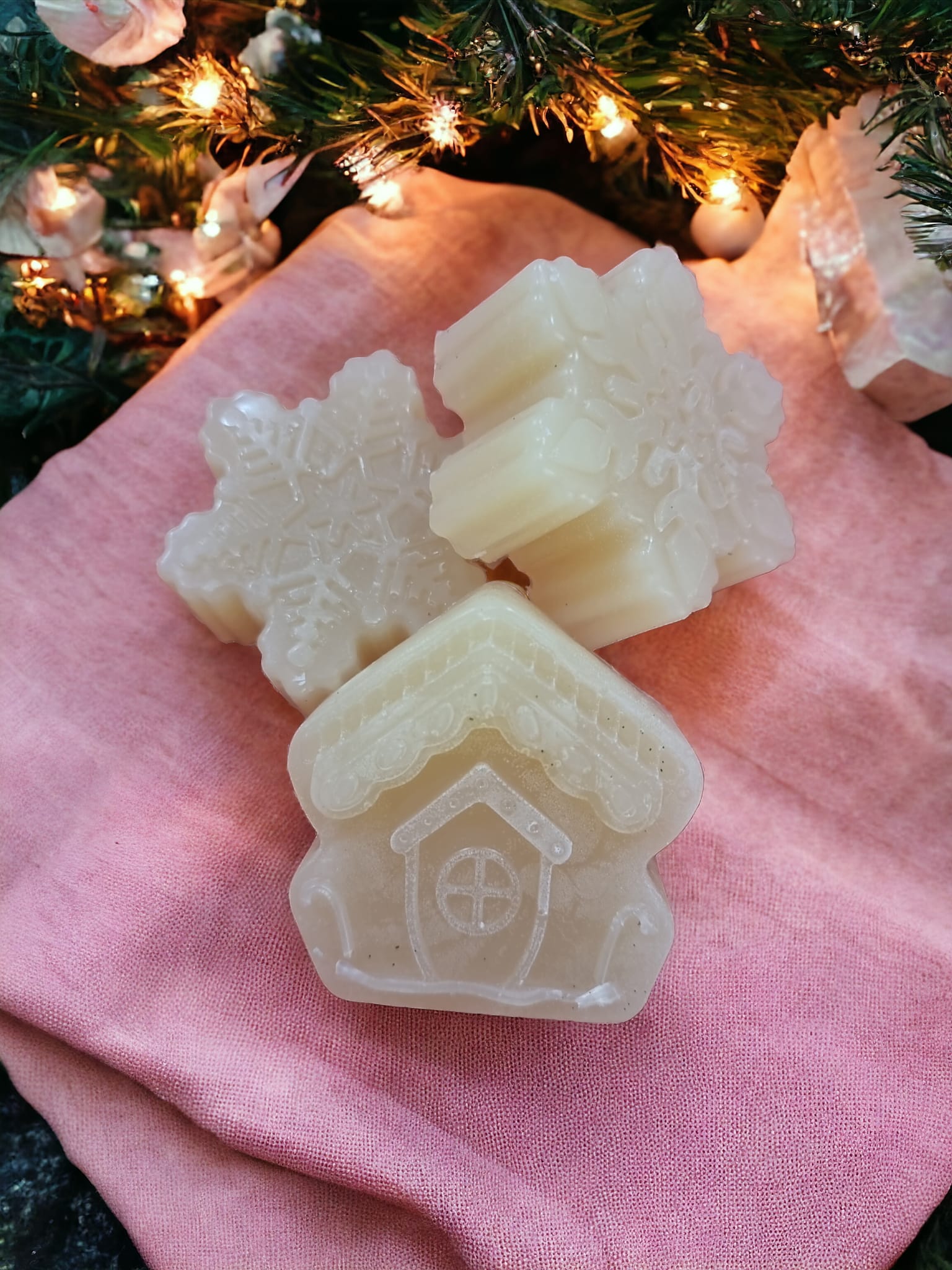 Enchanted Frost Home Bars Soap Christmas Gift Box featuring three festive soap bars in an elegant packaging, perfect for holiday gifting.