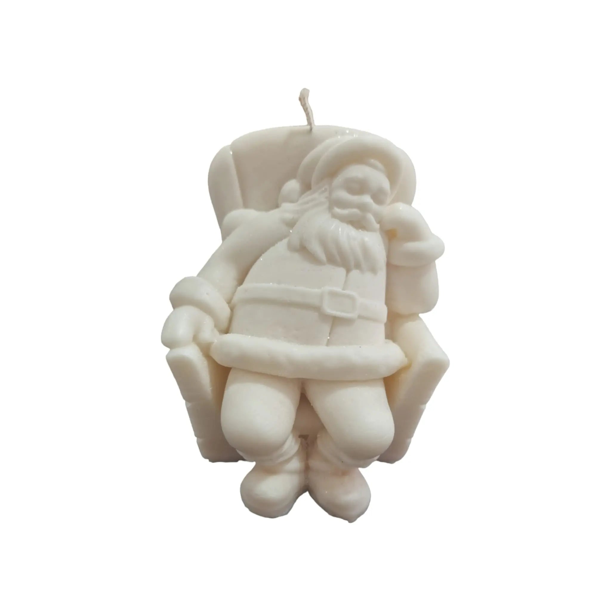 Enchanting Santa Claus Winter Glow Figurine in red suit, radiating warm light, perfect for holiday decor.