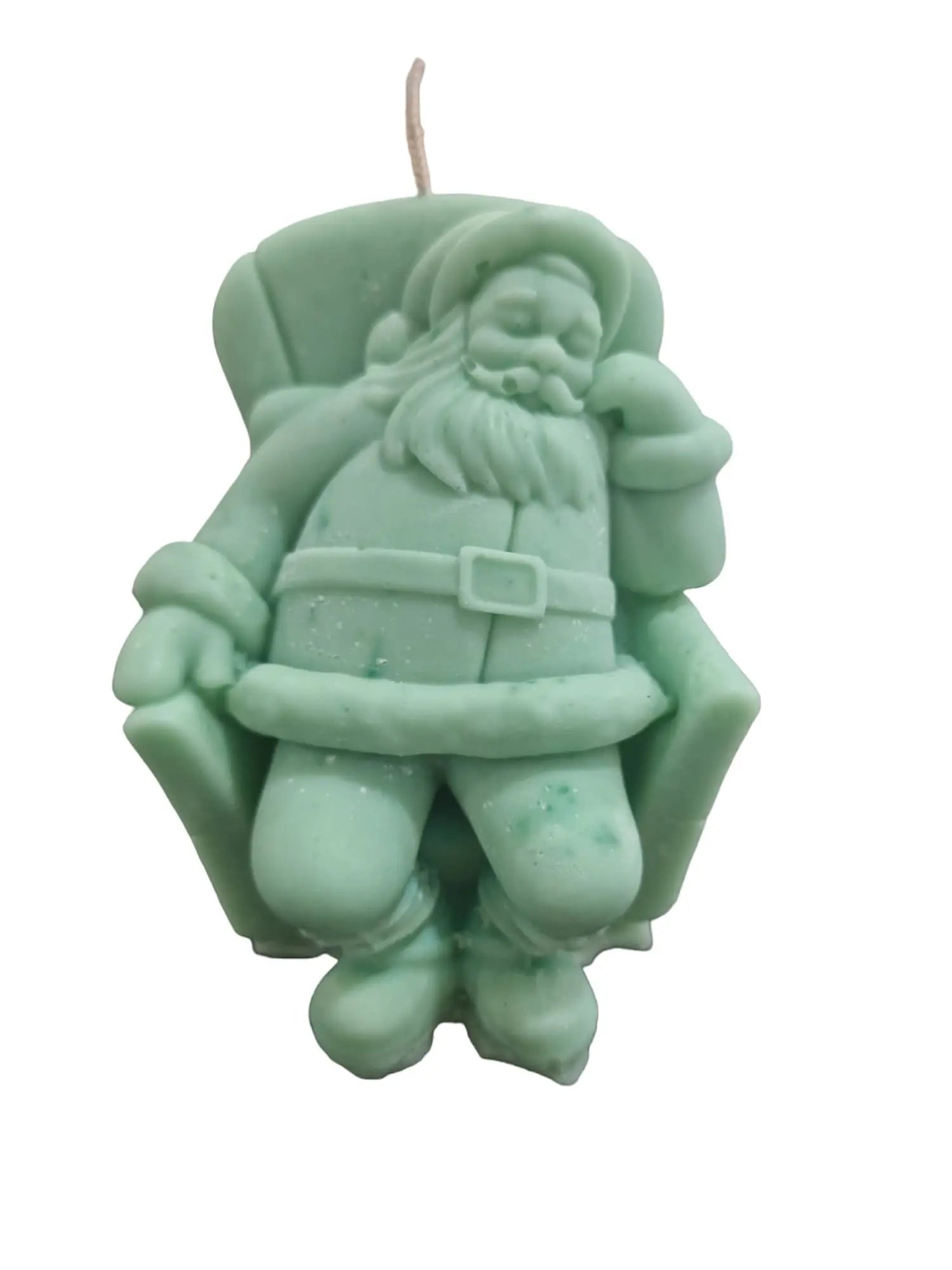 Enchanting Santa Claus Winter Glow Figurine in red suit, radiating warm light, perfect for holiday decor.