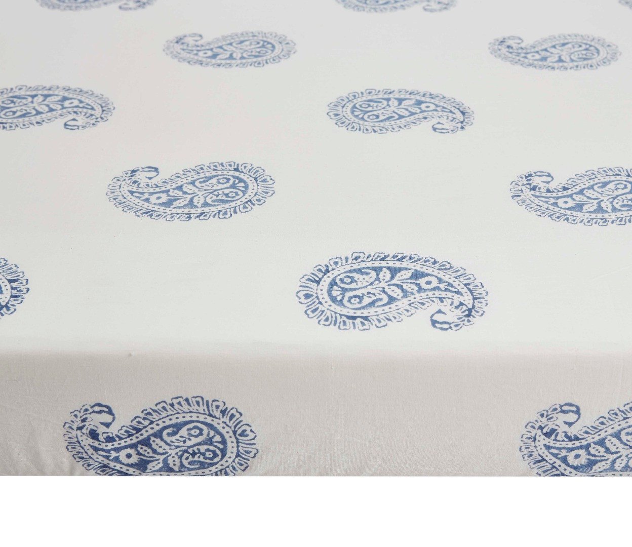 FORT Fitted Crib Sheet made from 100% Indian cotton voile, featuring concealed elastic for a snug fit and unique handcrafted design.