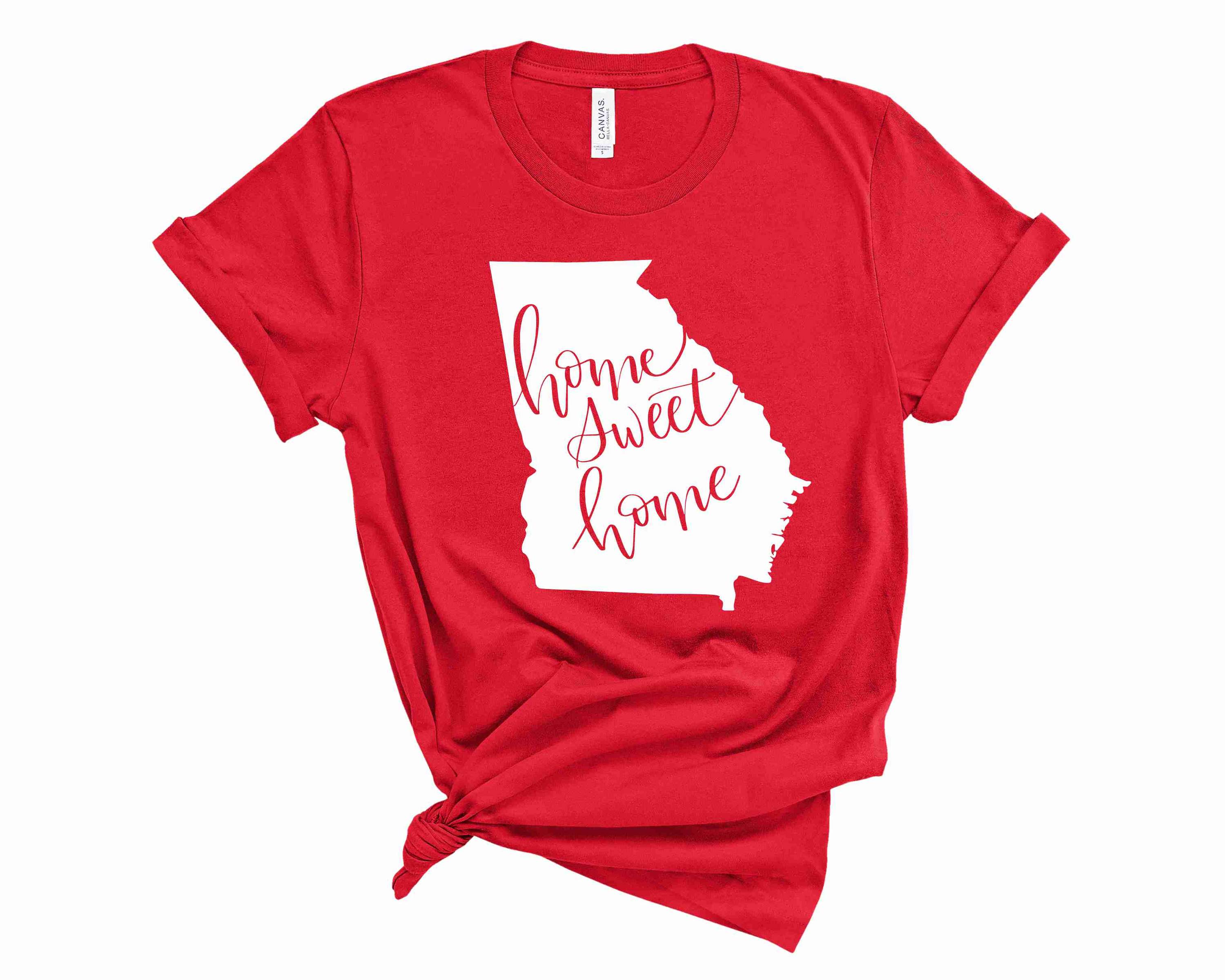 GA Home Sweet Home graphic tee featuring a stylish design, perfect for casual wear.