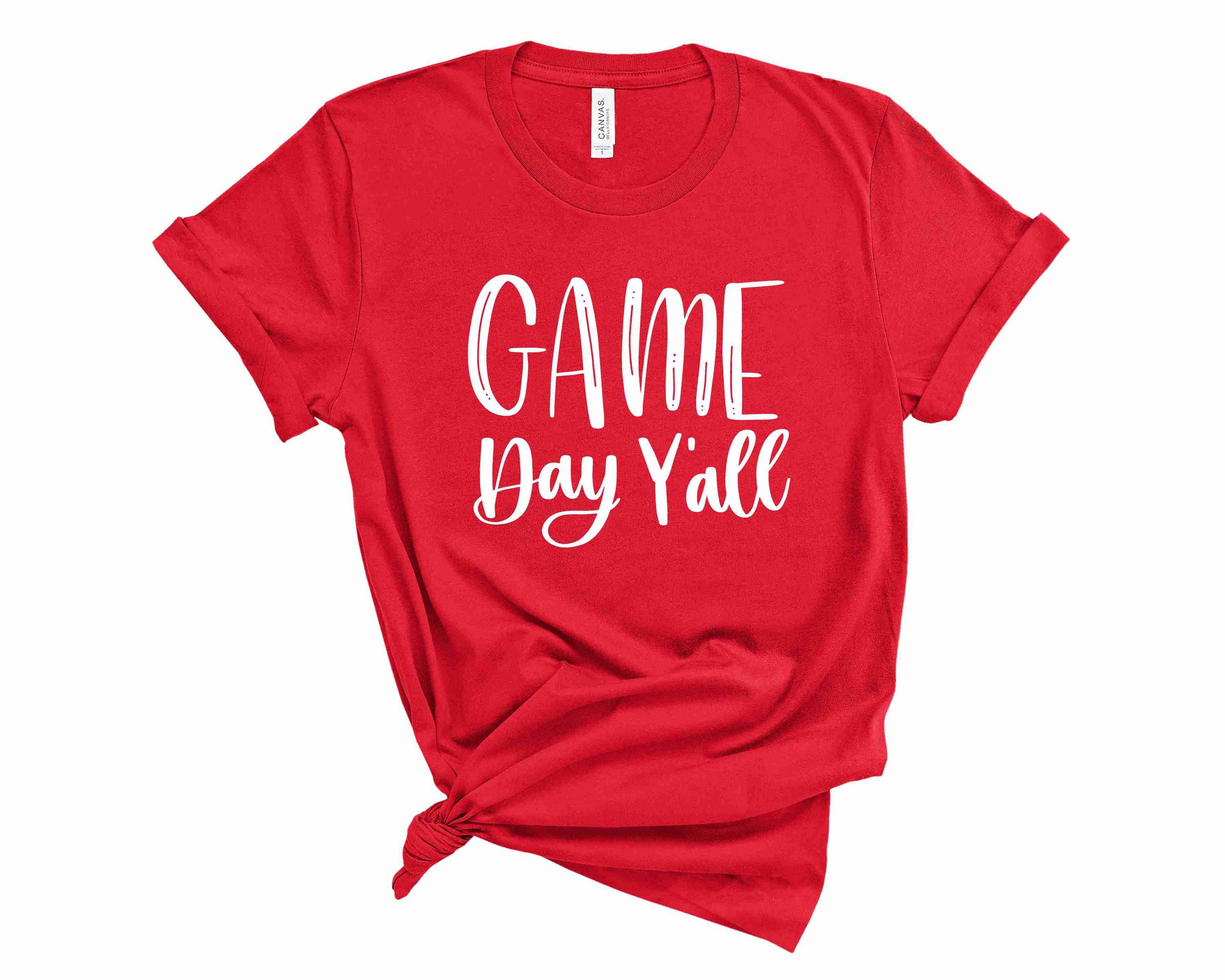 Game Day Yall graphic tee featuring a bold design, perfect for sports fans.