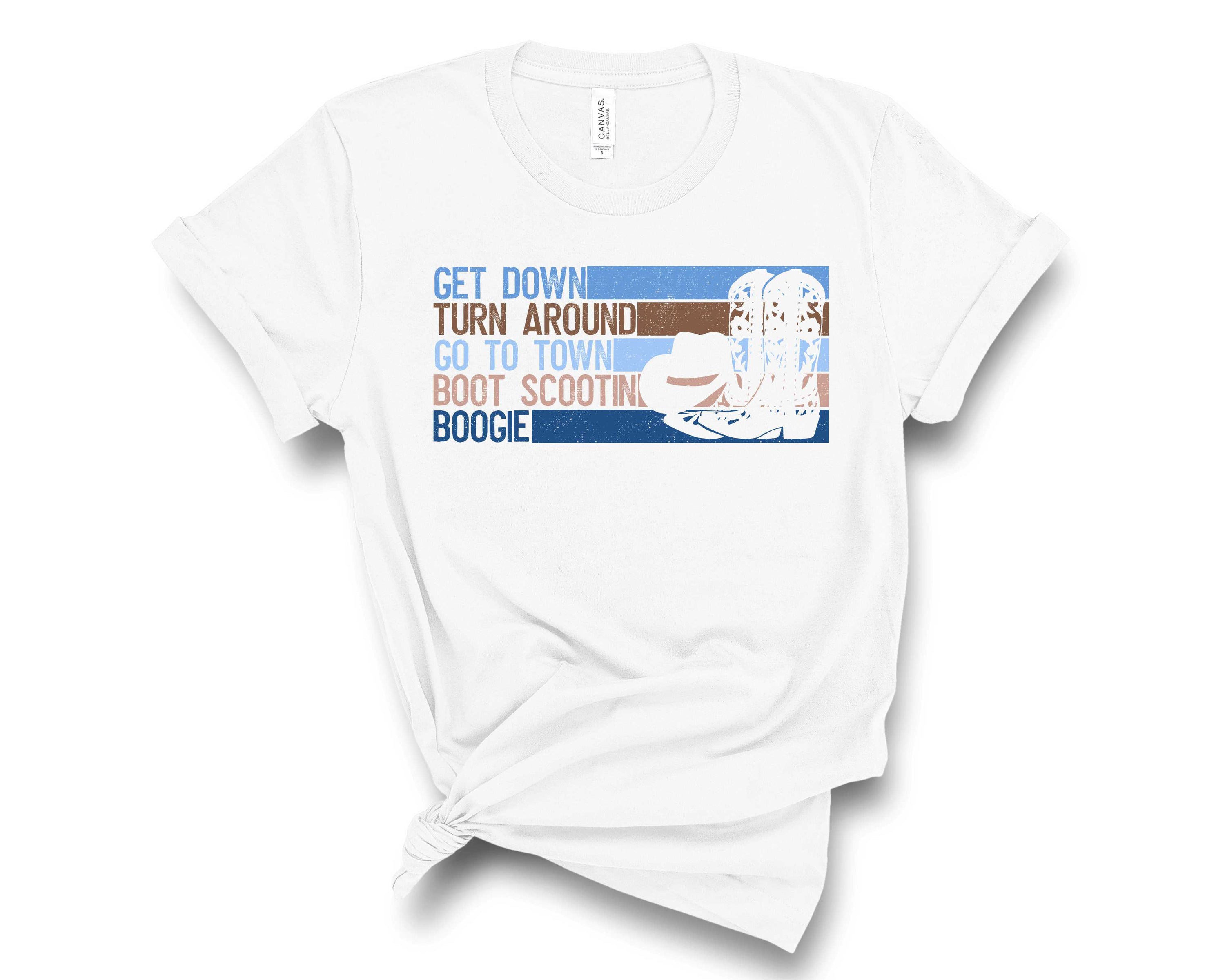 Get Down Colored Graphic Tee featuring vibrant colors and unique design, suitable for unisex wear.