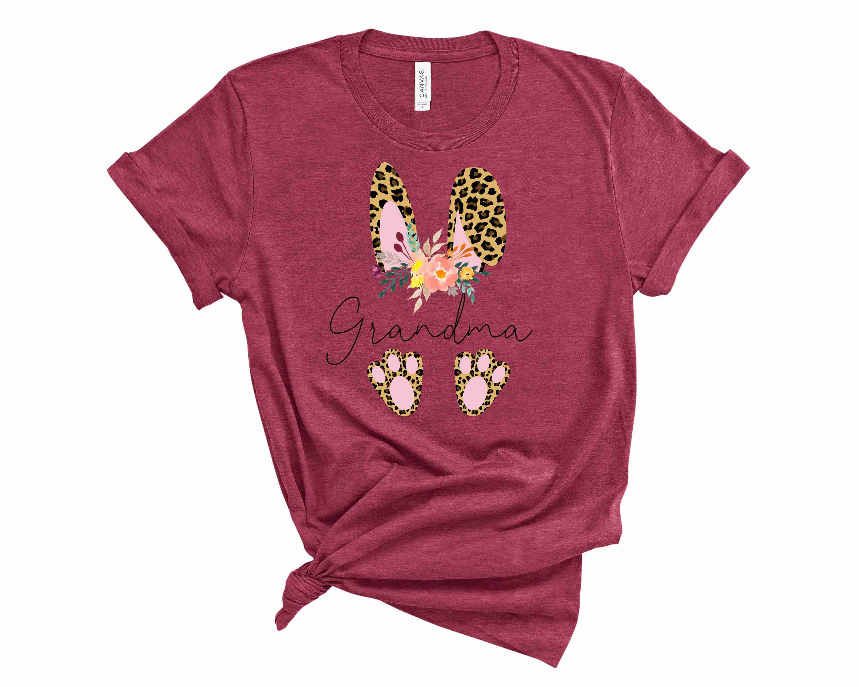 A stylish unisex t-shirt featuring a playful leopard bunny graphic design, perfect for casual wear.