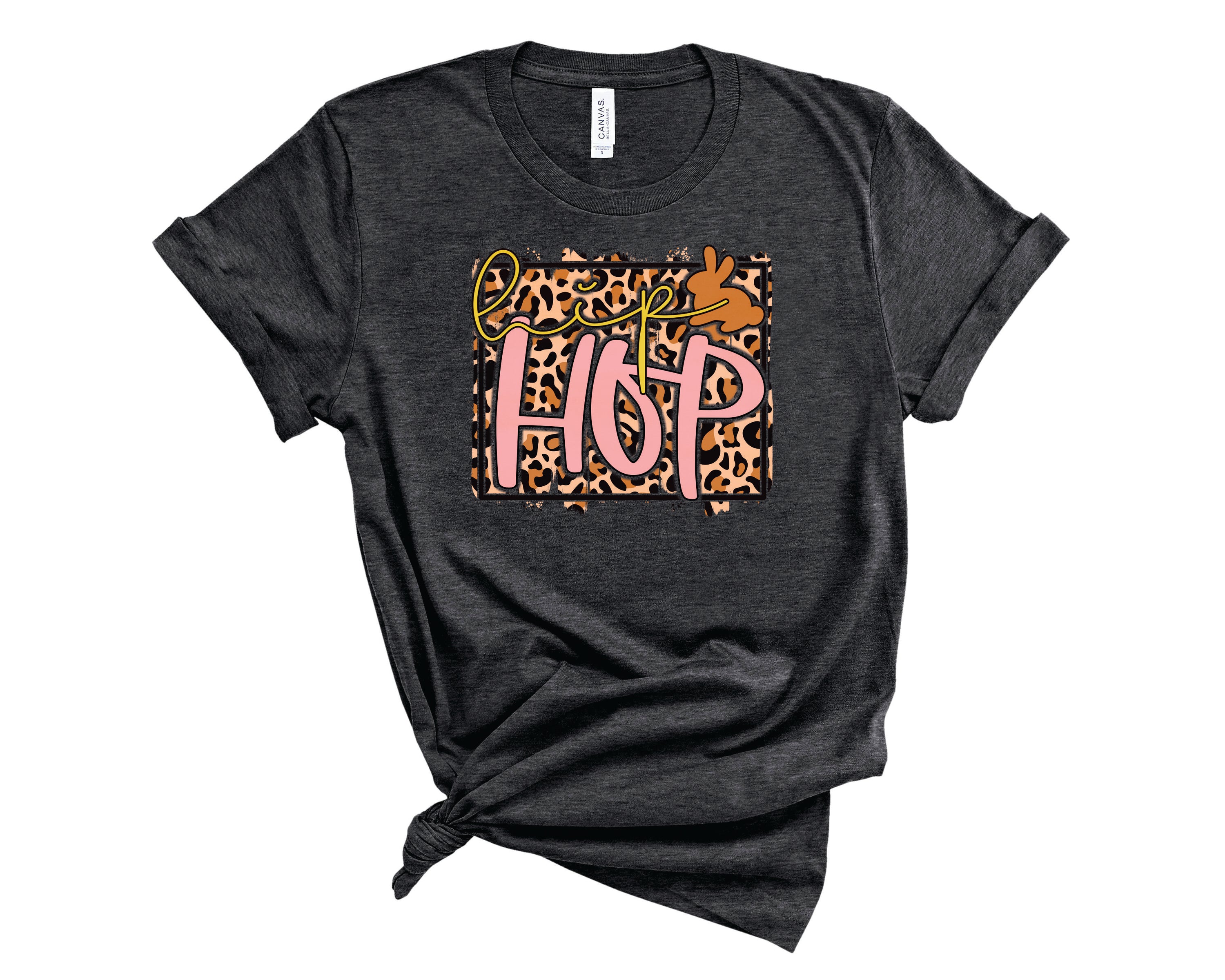 Hip Hop Neutral Leopard Graphic Tee featuring a stylish leopard print design on a soft fabric, perfect for casual wear.