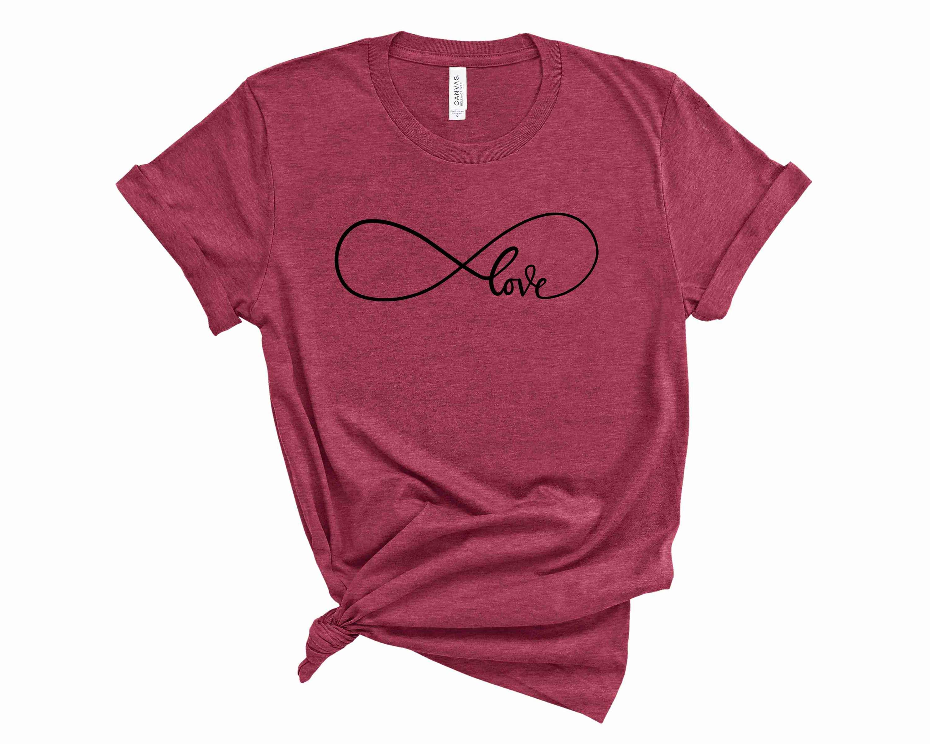 A stylish unisex Infinite Love Graphic Tee featuring a vibrant graphic design, perfect for casual wear.