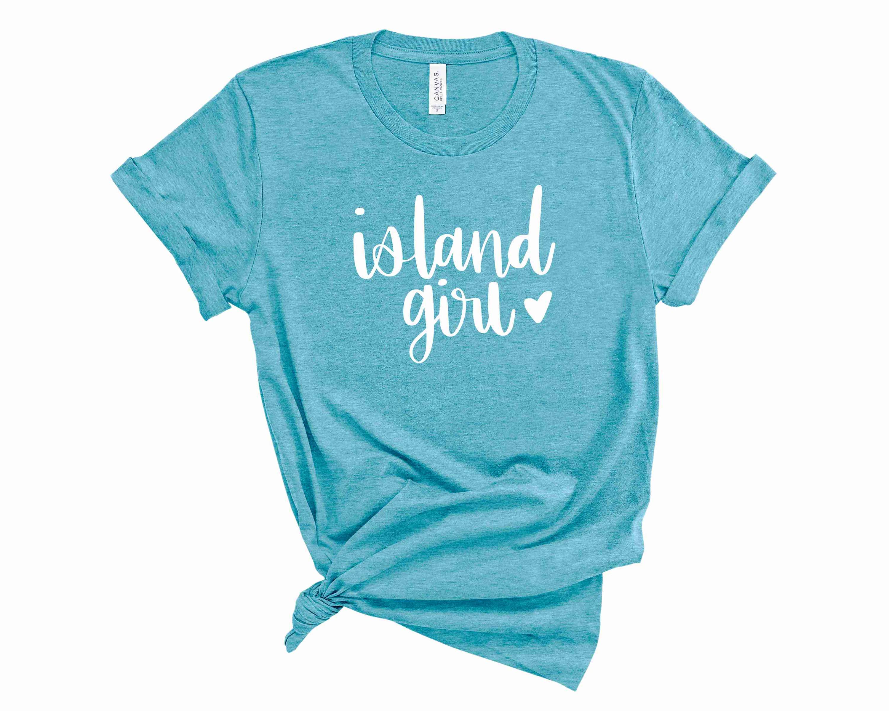 A stylish unisex graphic tee featuring vibrant island-themed design, perfect for casual wear.
