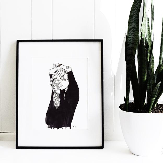 Leopard Cuff Woman Art Print featuring a stylish woman with a leopard cuff, printed on high-quality paper.