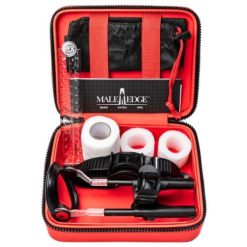 Penis enlargement device in case.