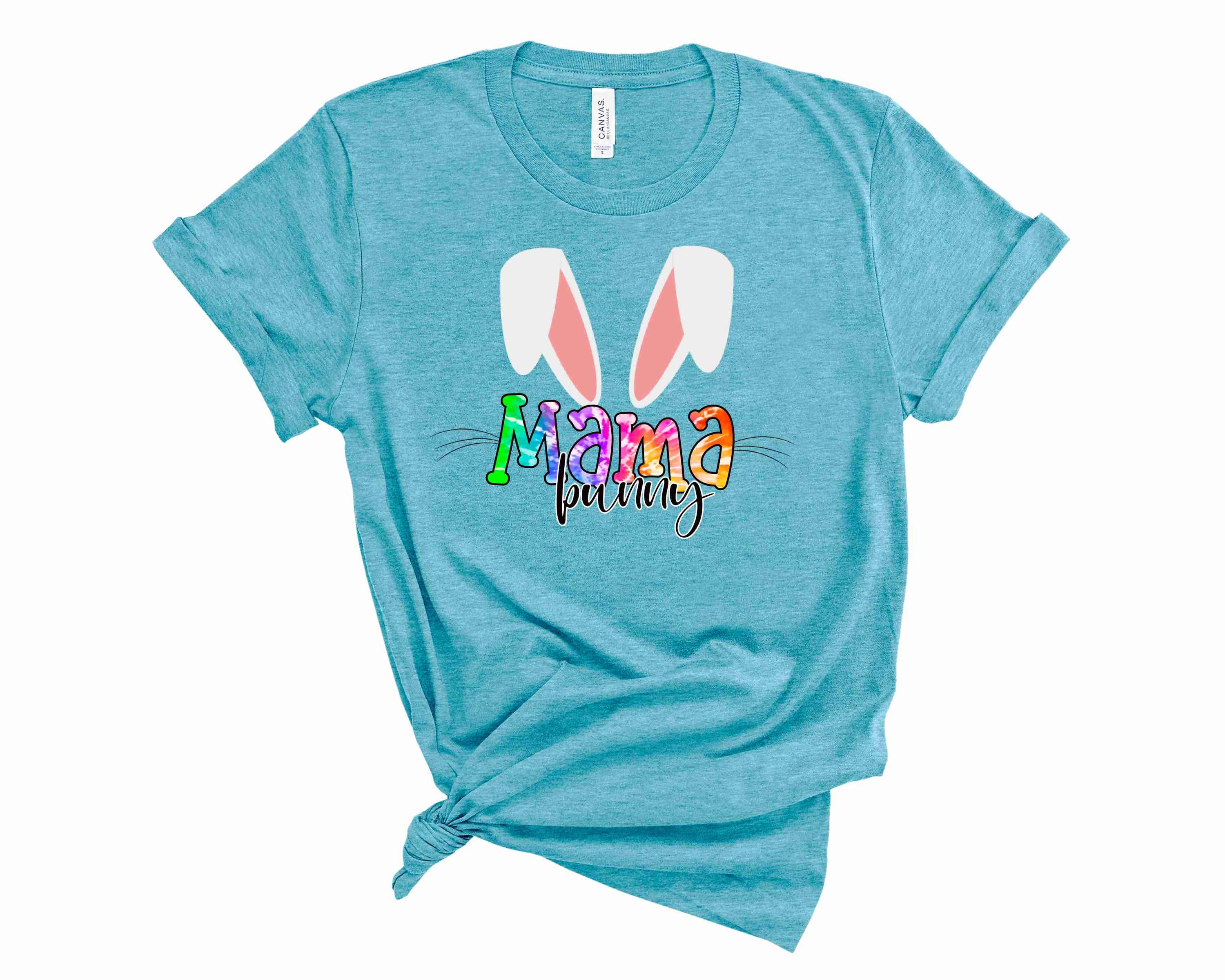 Mama Bunny Graphic Tee featuring a cute bunny design on a soft unisex t-shirt.