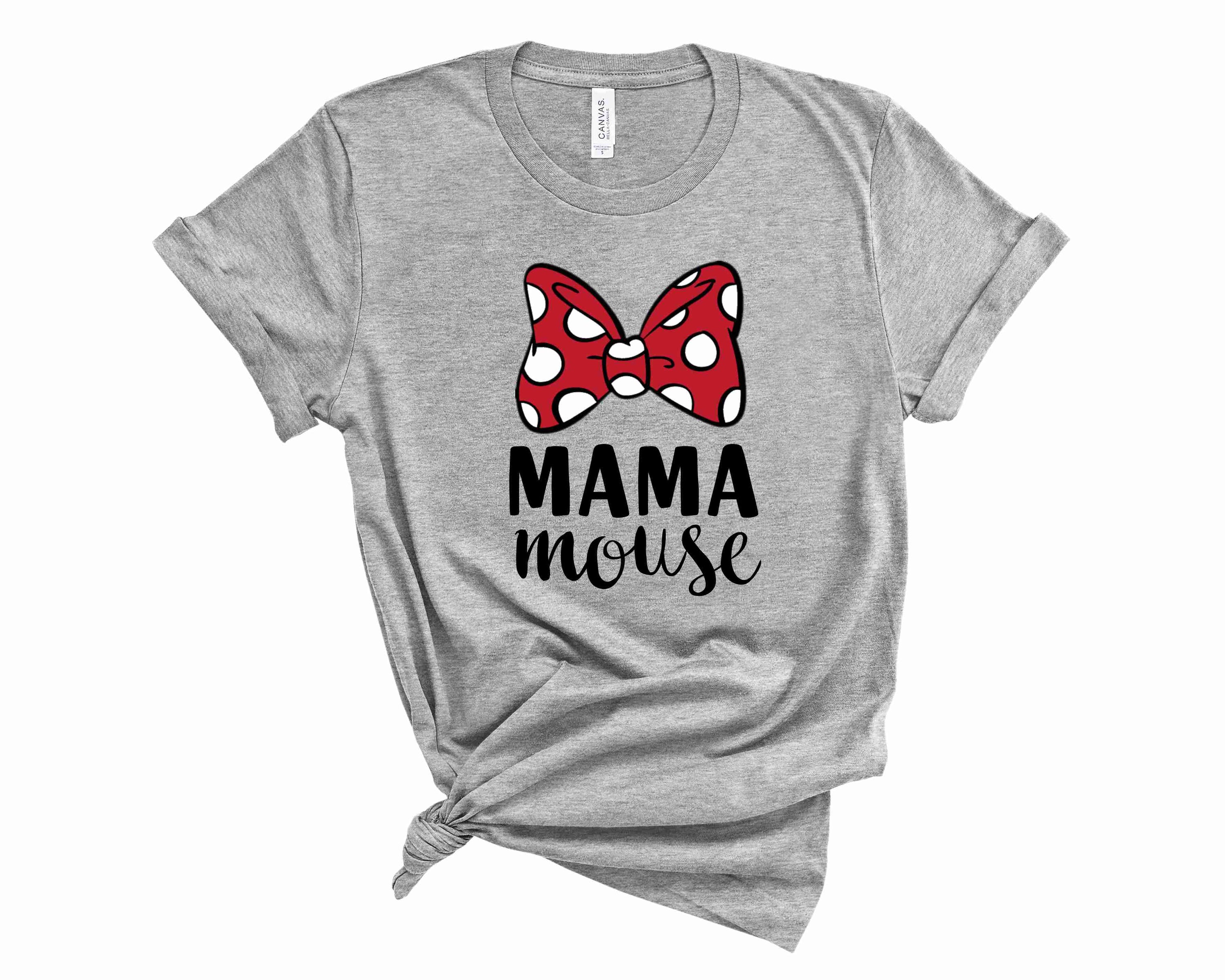 Mama Mouse Graphic Tee featuring a playful mouse design on a soft unisex t-shirt.
