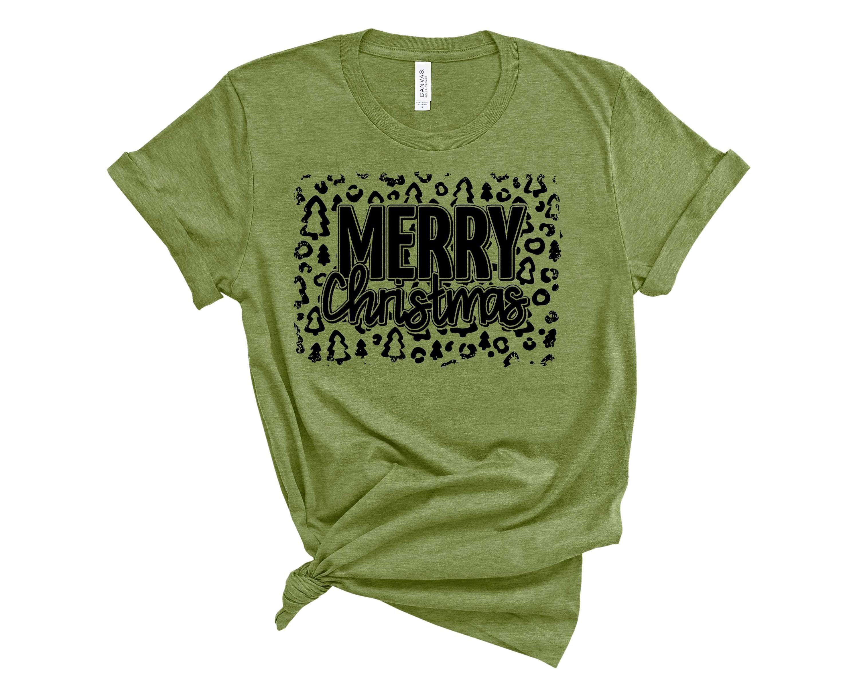 Merry Christmas Graphic Tee featuring festive design, unisex fit, and soft fabric.