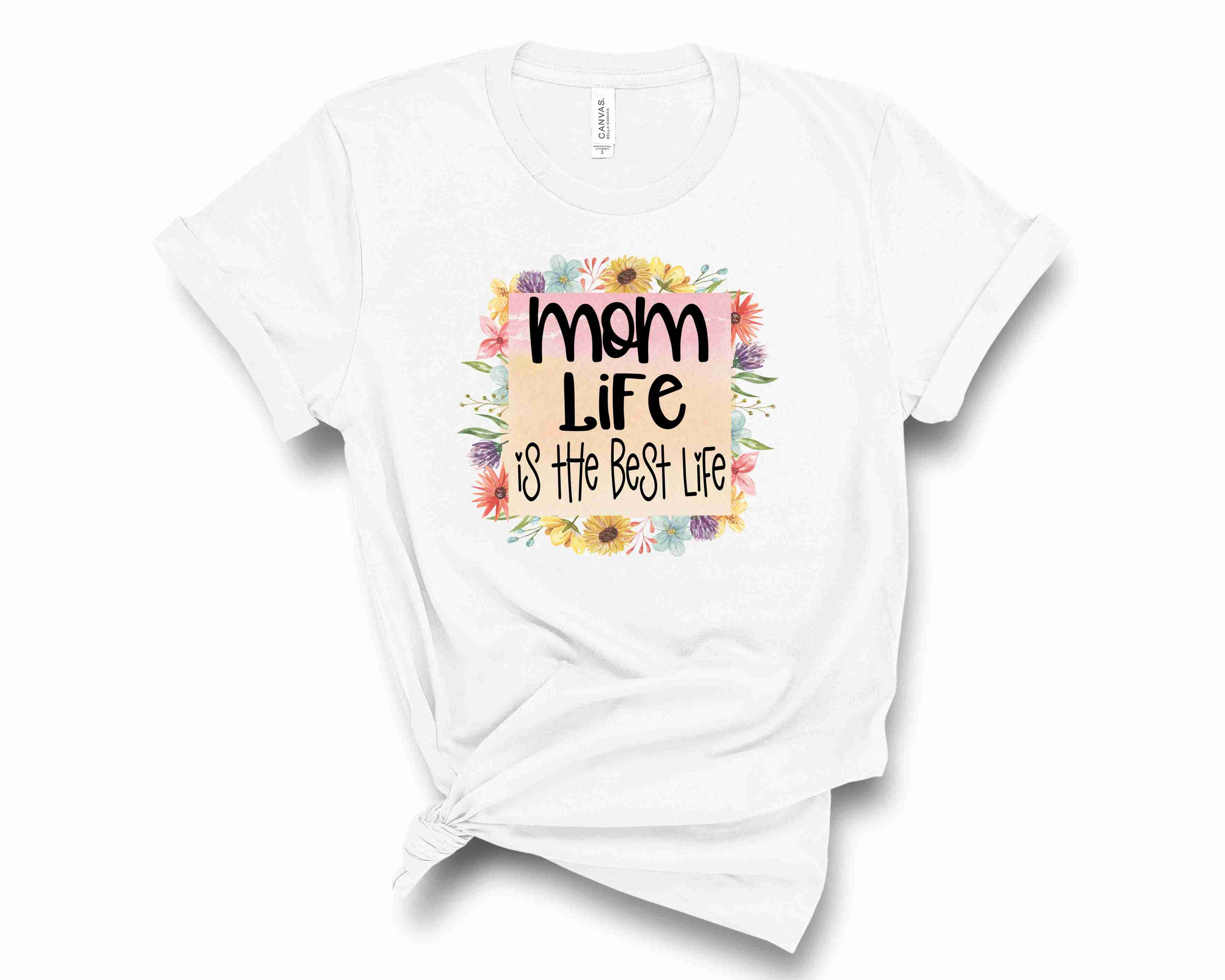 Mom Life Graphic Tee featuring a stylish design, perfect for mothers, made from soft fabric.